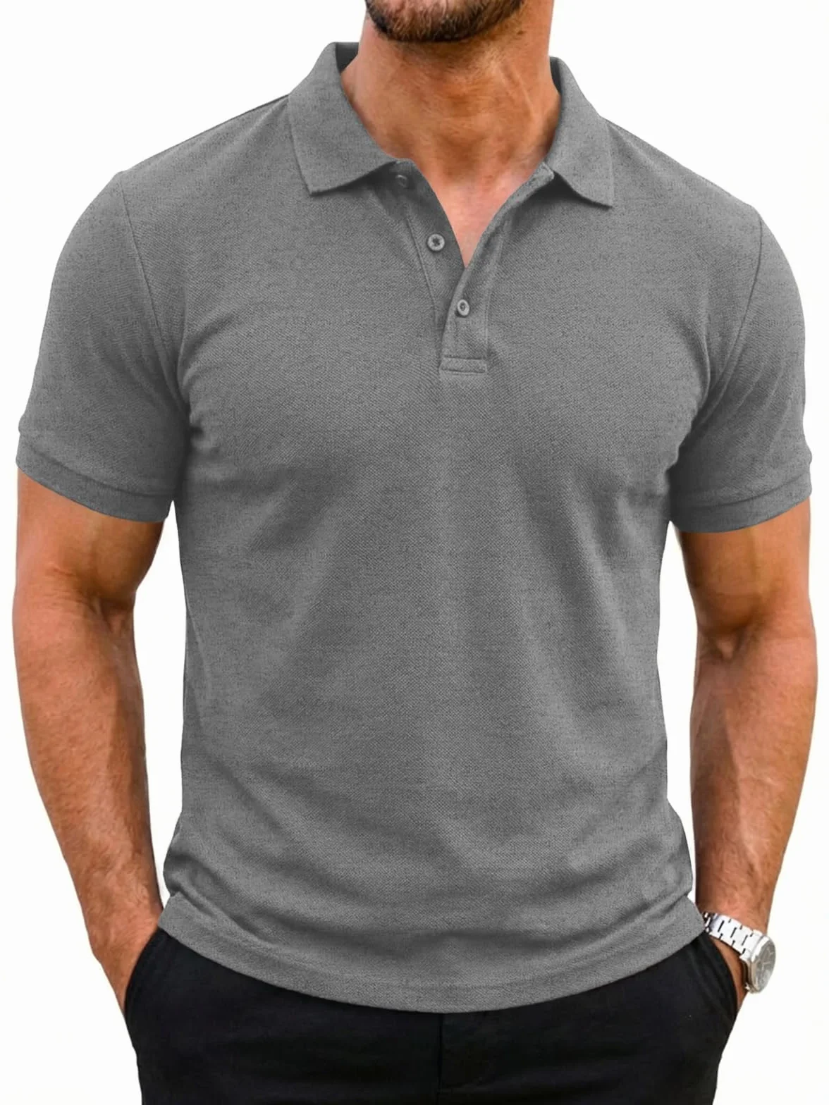 Runcati Polo uomo maniche corte cotone basic fit sport estiva