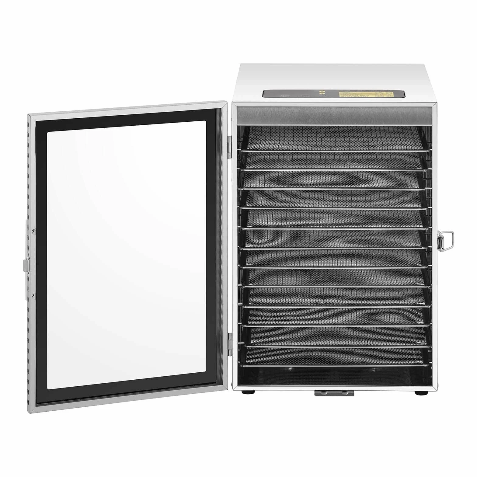 Royal Catering Essiccatore per Alimenti Professionale Disidratatore Frutta e Verdure RCDA-500/45S (800 W, 12 ripiani, 230 V, Acciaio Inox)