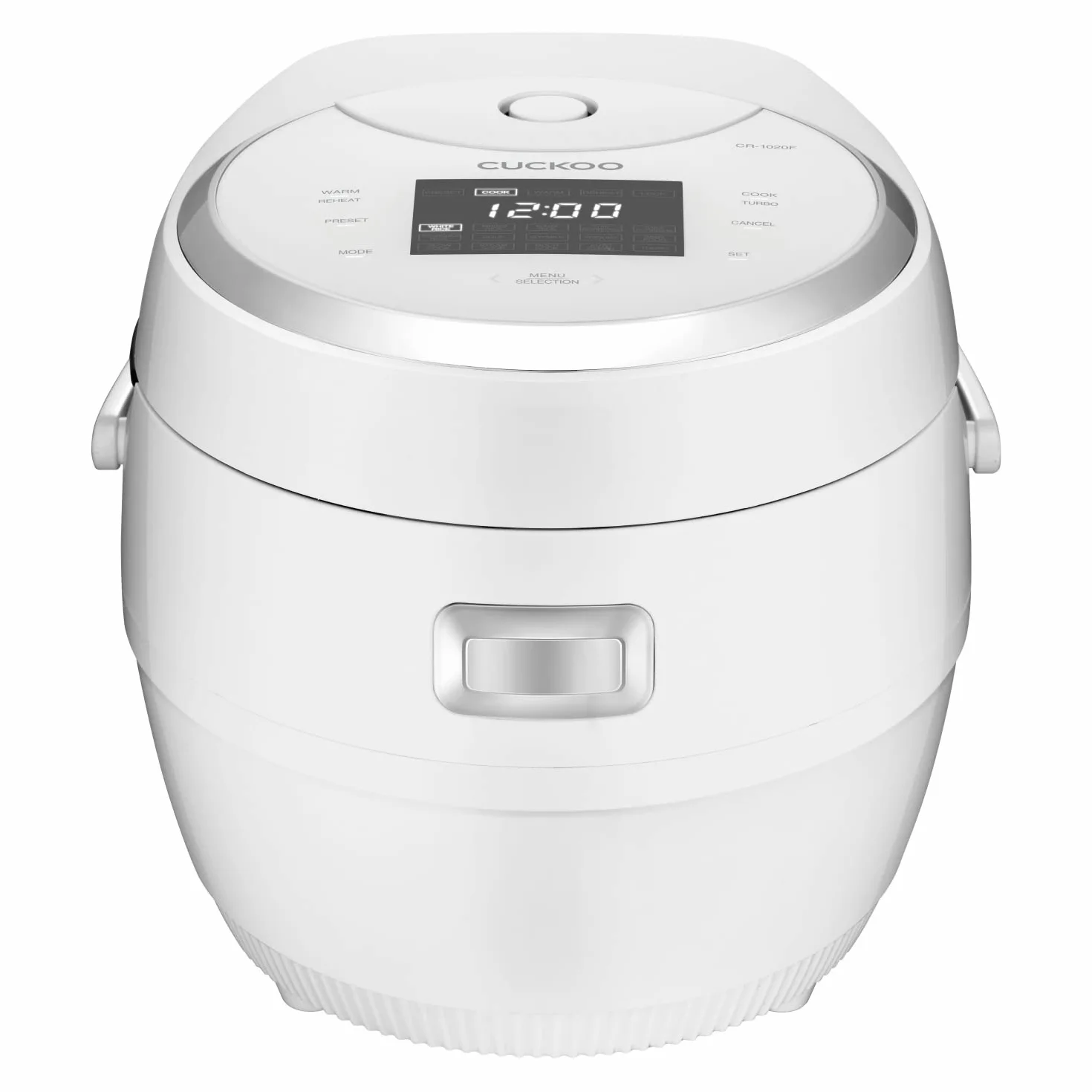 Cuckoo CR-1020F - Pentola interna antiaderente, funzione autoclean, capacità 1,8 l (10 porzioni) - 890 W - Bianco