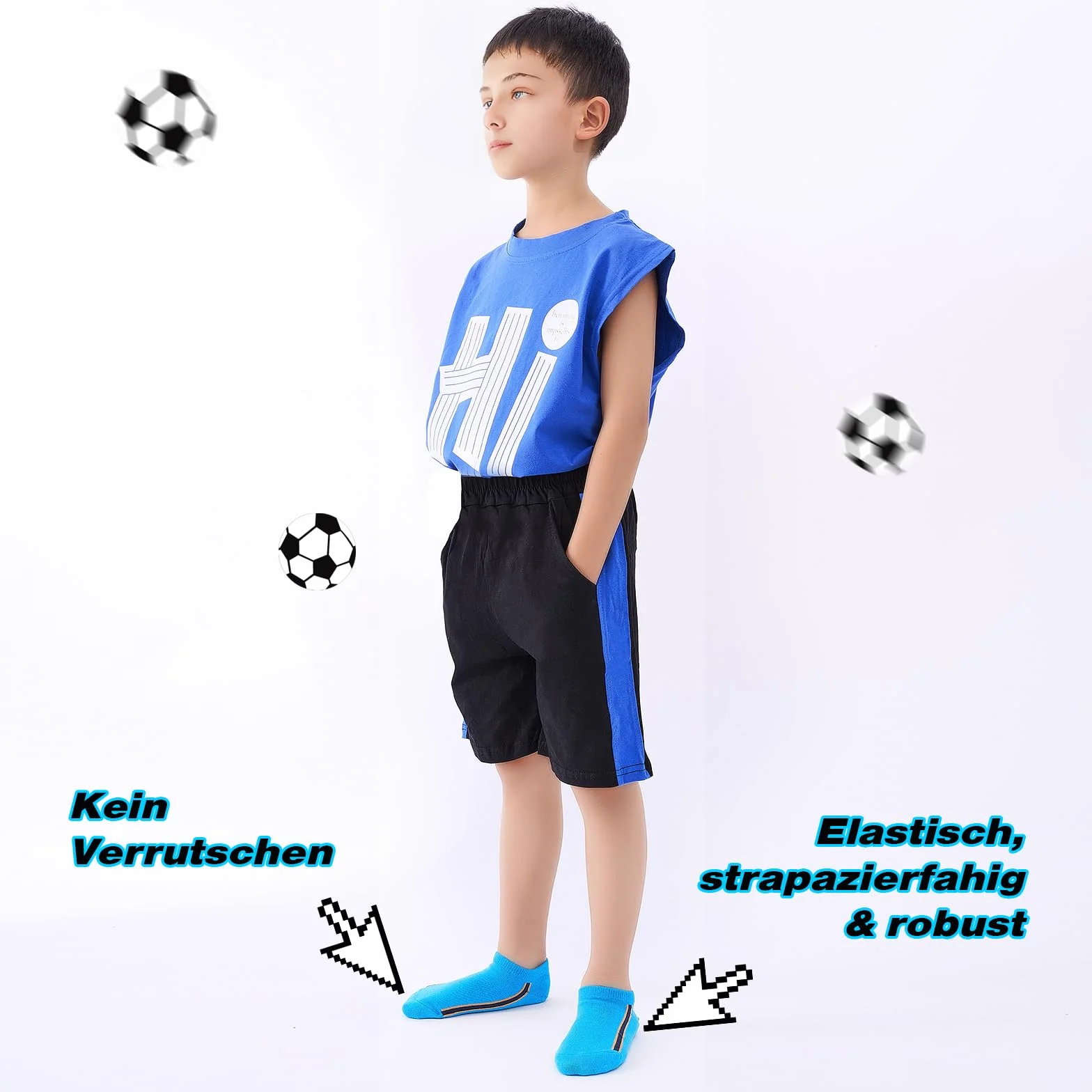 Cirorld Calzini da ginnastica per bambini, 6 paia, calzini sportivi in cotone per calcio e tutti i giorni