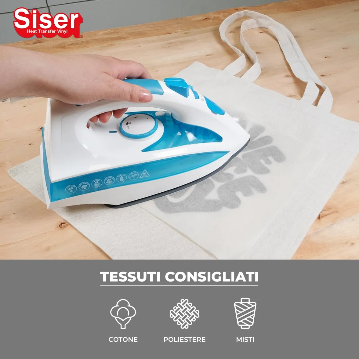 Siser Stripflock PRO Black Nero 30cm x 0,5mt Vinile Termotrasferibile Termoadesivo Floccato per Tessuti