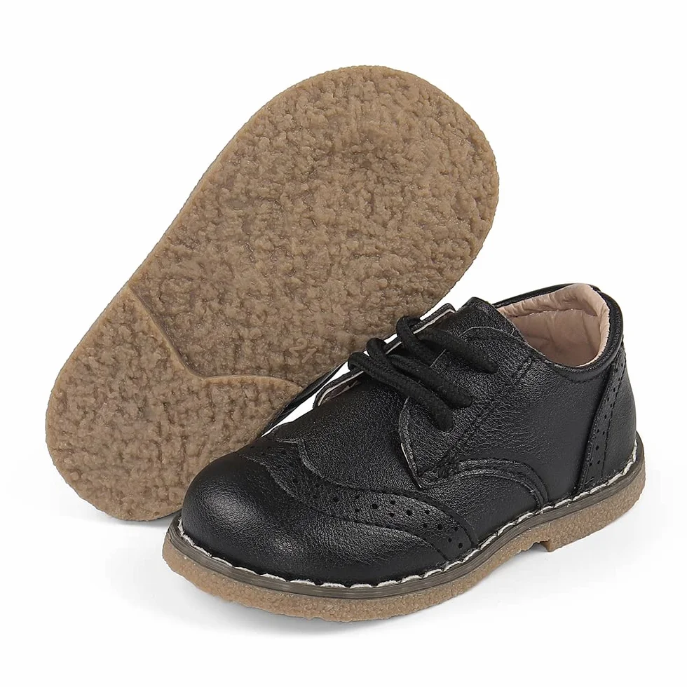MASOCIO Boys Girls Lace Up Shoes Toddler Little Kids School Shoes Flat Dress Shoes (Toddler/Little Kid)