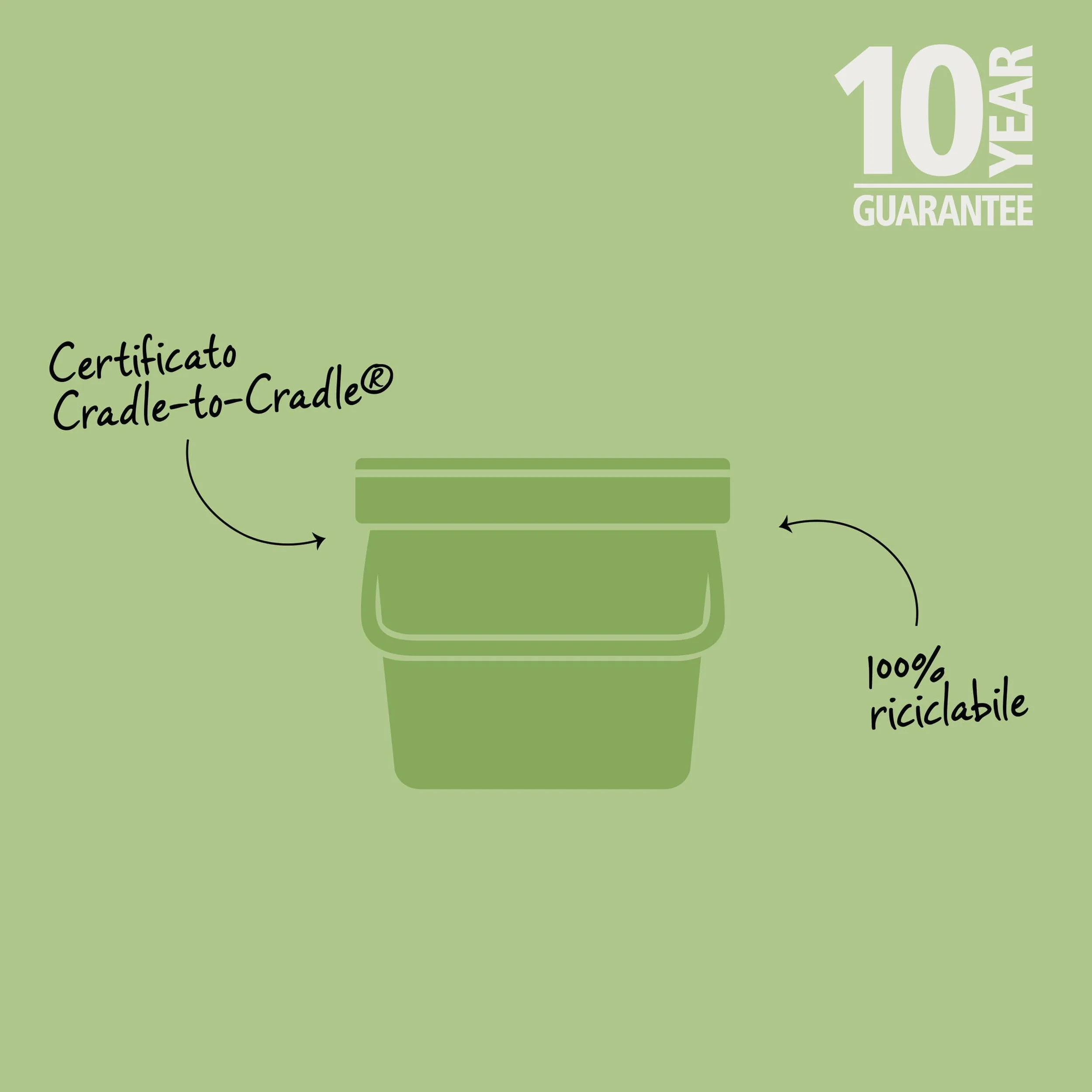 Brabantia Sort & Go Pattumiera 12L (Grey), Pattumiera cucina in plastica con maniglia, Secchio spazzatura salvaspazio con coperchio stay open rimovibile, Cestino umido facile da pulire