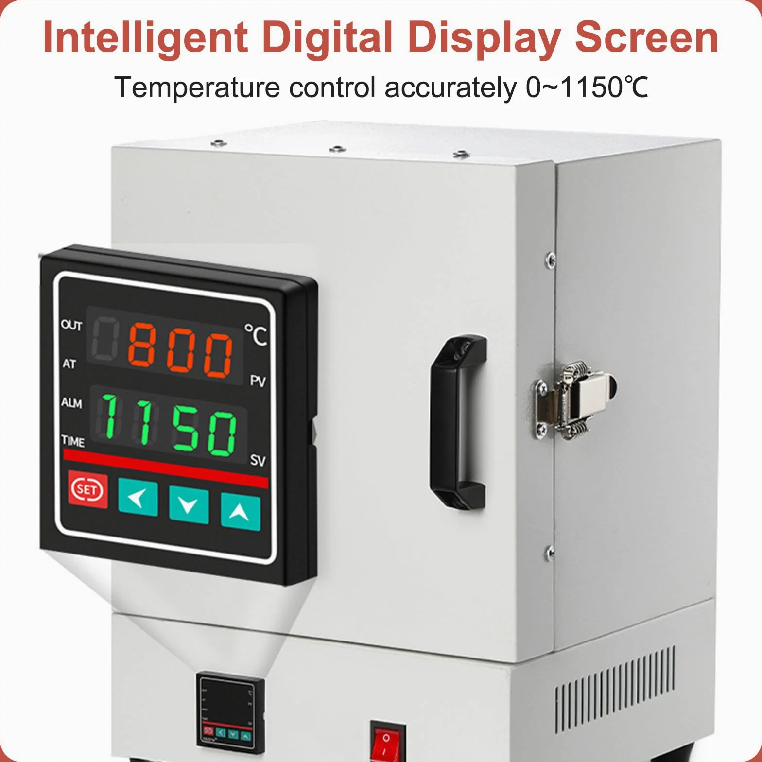 Forno Elettrico per Ceramica a Casa, Forno di Fusione da 2000W, Forni per Ceramica, Forno per Trattamento Termico a 1150℃ con Display Digitale Intelligente per La Creazione di Gioielli