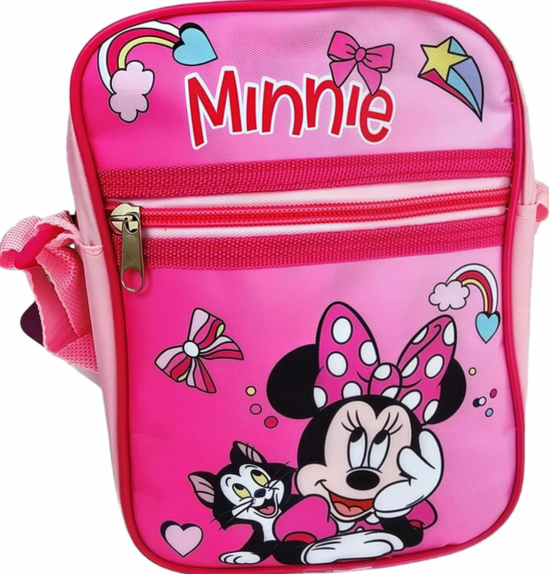 ILS I LOVE SHOPPING Borsello Bambino Marsupio Tracolla Ragazzo Spalla Regolabile Marsupio Viaggio Sportivo Tempo Libero Gadget per MINNIE MOUSE Topolina