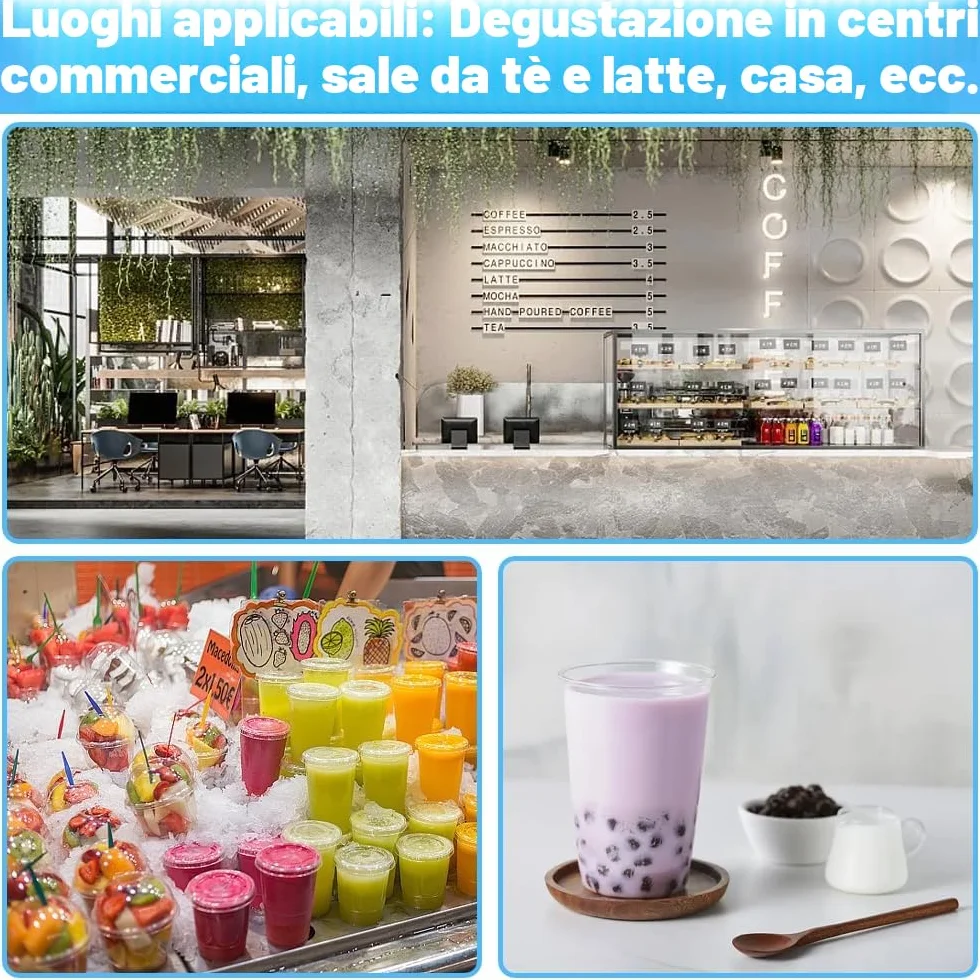 Bicchieri in Plastica Trasparente 20ml 2cl da Shot Riutilizzabili 300 Pz