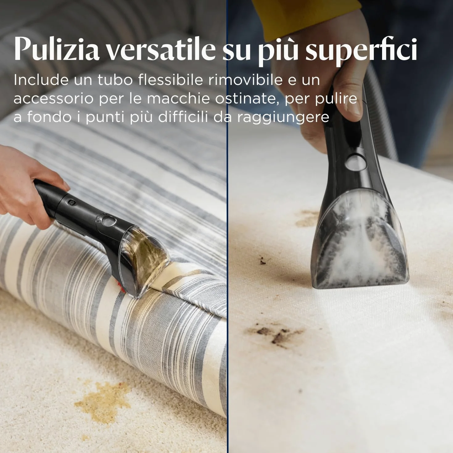 BISSELL PowerWash Compact Pet, Lavatappeti e Lava tappezzeria, Compatto per Macchie di Animali e Odori, Pulitore Multisuperficie, Tubo e Accessori Rimovibili, 600W, Portatile, con Cavo, 4058N