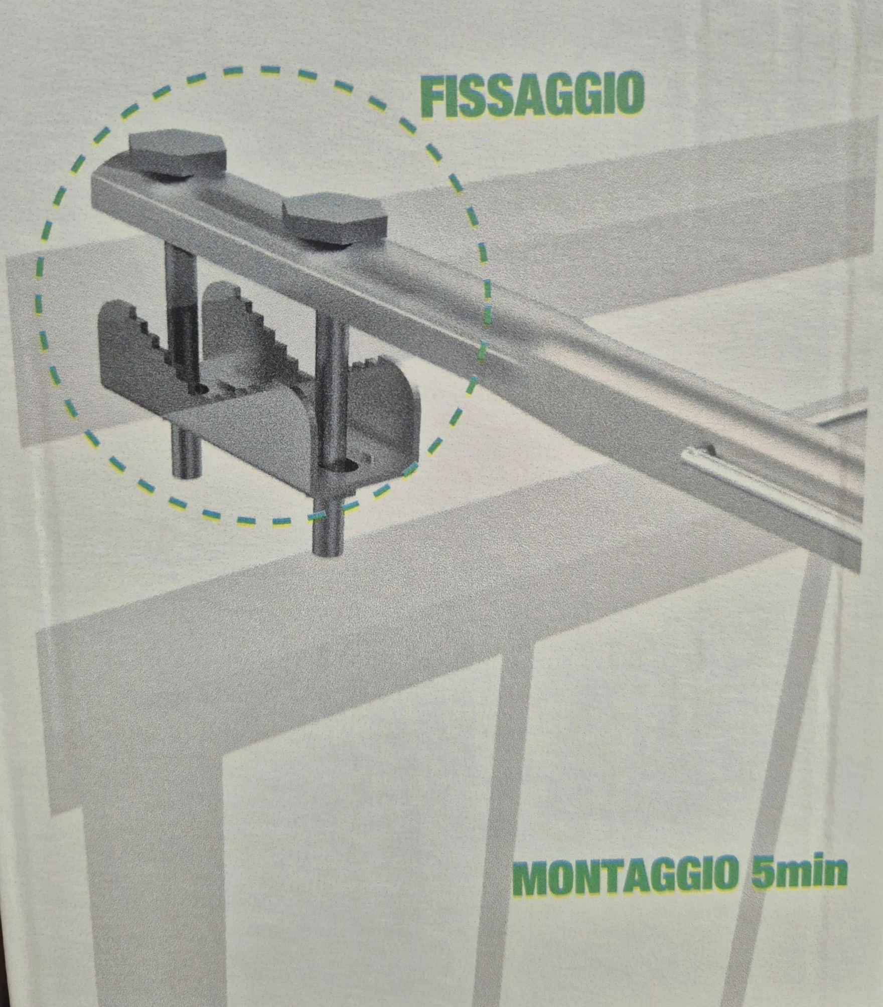 Stendibiancheria da balcone aste per ringhiera acciaio zincato MADE IN ITALY