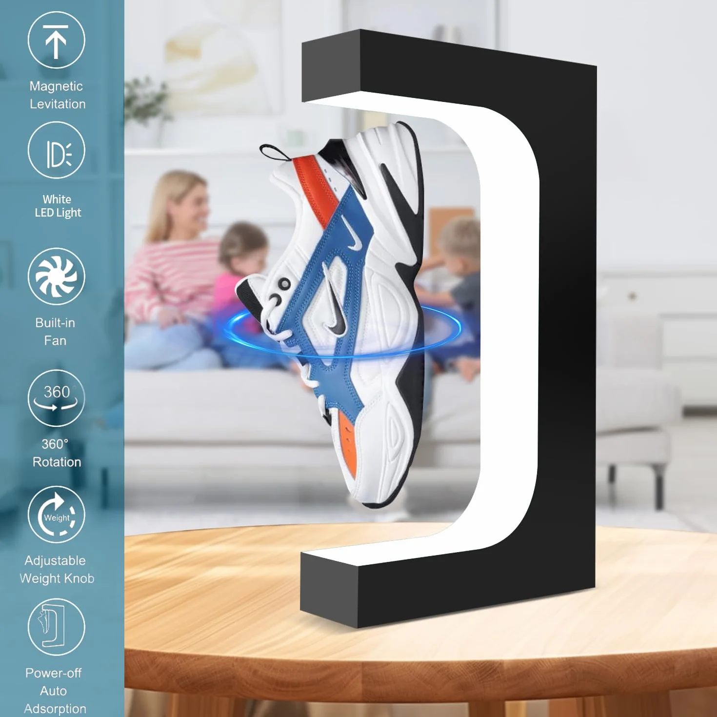 Espositore per scarpe galleggianti, supporto levitante per scarpe da ginnastica, in acrilico, con luce a LED, per pubblicità, mostre, negozi, decorazioni per la casa