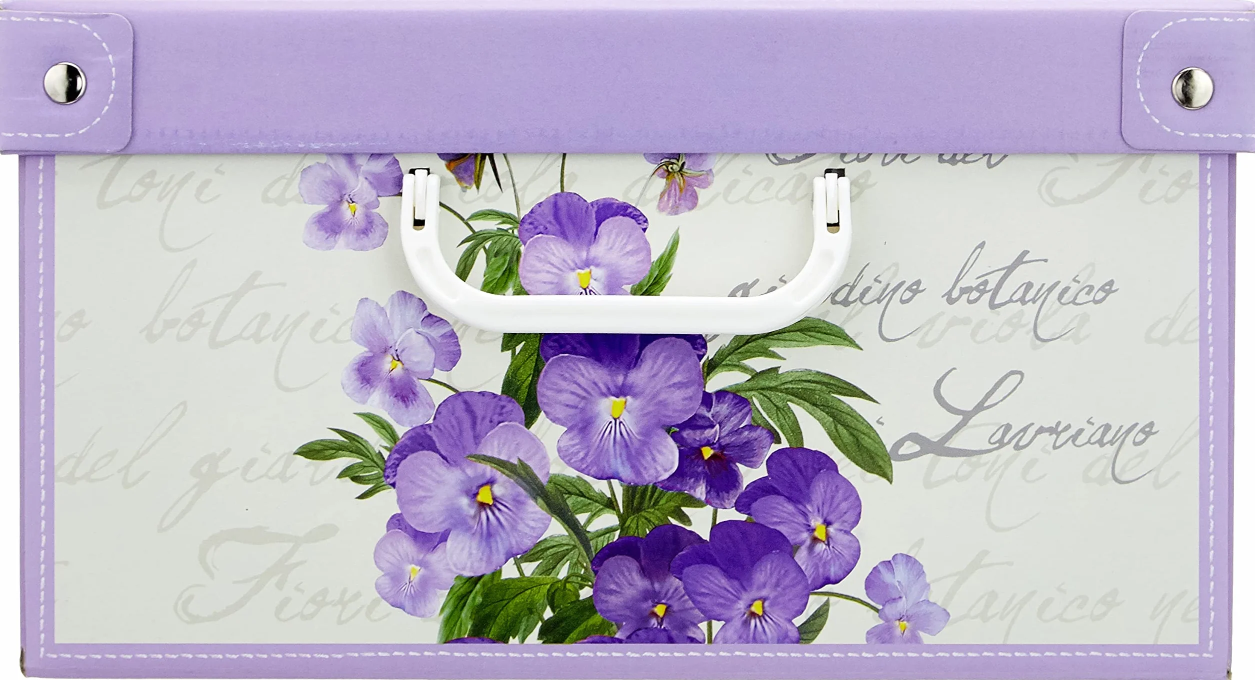 Lavatelli Scatola per armadio in cartone con coperchio profumo di Violette 32x42x17,5 cm organizer vestiti e biancheria