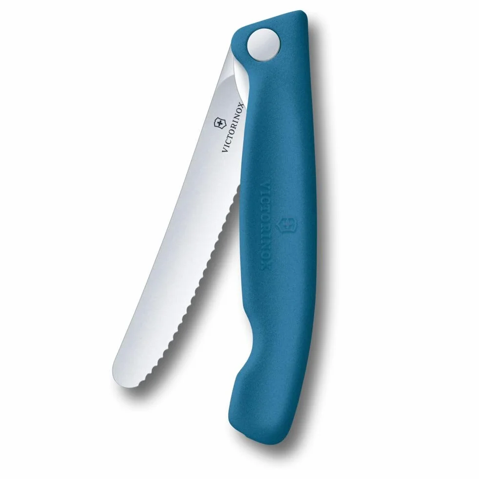 Victorinox Swiss Classic Pieghevole Coltello da Picnic Lama Seghettata Extra Affilata Blu