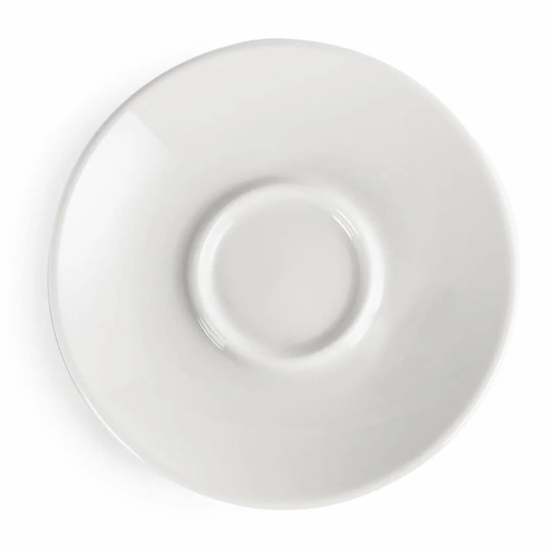 Olympia Nextday Catering Y112 tazzine e piattini, colore: bianco