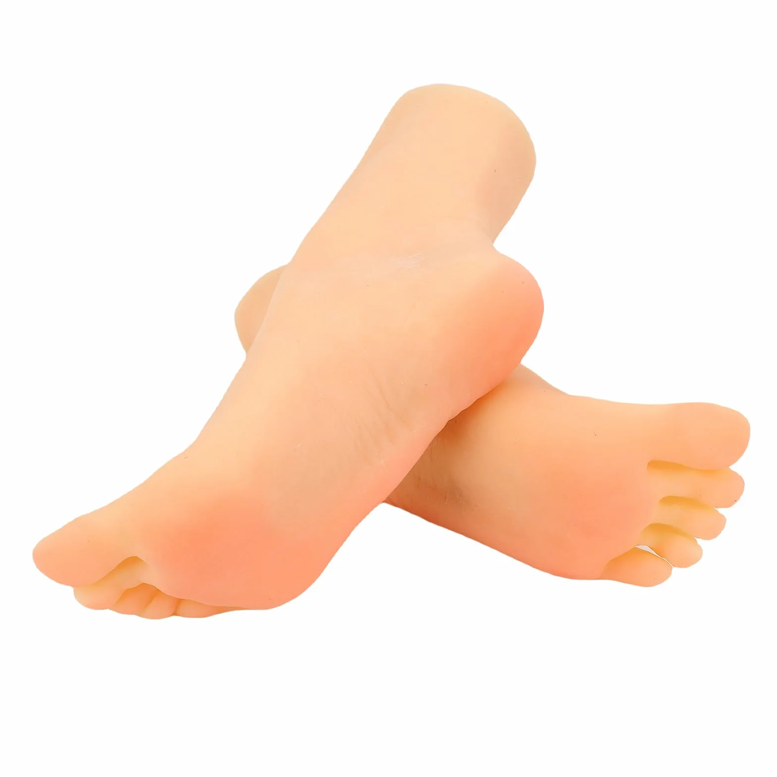 Piedini in Silicone Realistici con Osso Incorporato, Piede Finto Manichino Femminile Grandezza Naturale