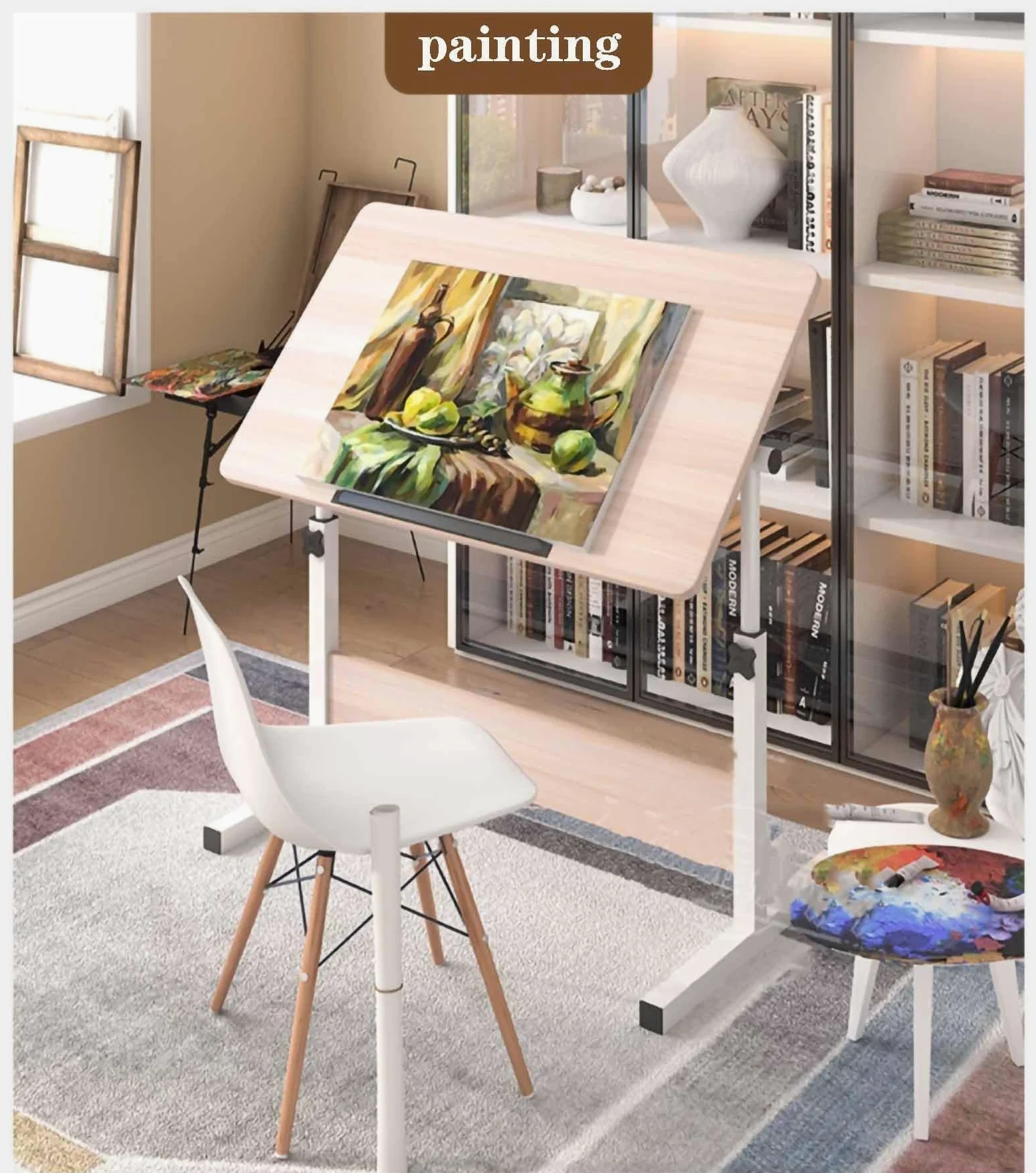 Tavolo Da Disegno Per Artisti Regolabile In Altezza Con Piano Inclinabile - Scrivania Perfetta Per Studio, Artigianato Artistico E Scrittura - Tavolo Da Disegno Regolabile (Size:60x40cm,Color:Style 3)