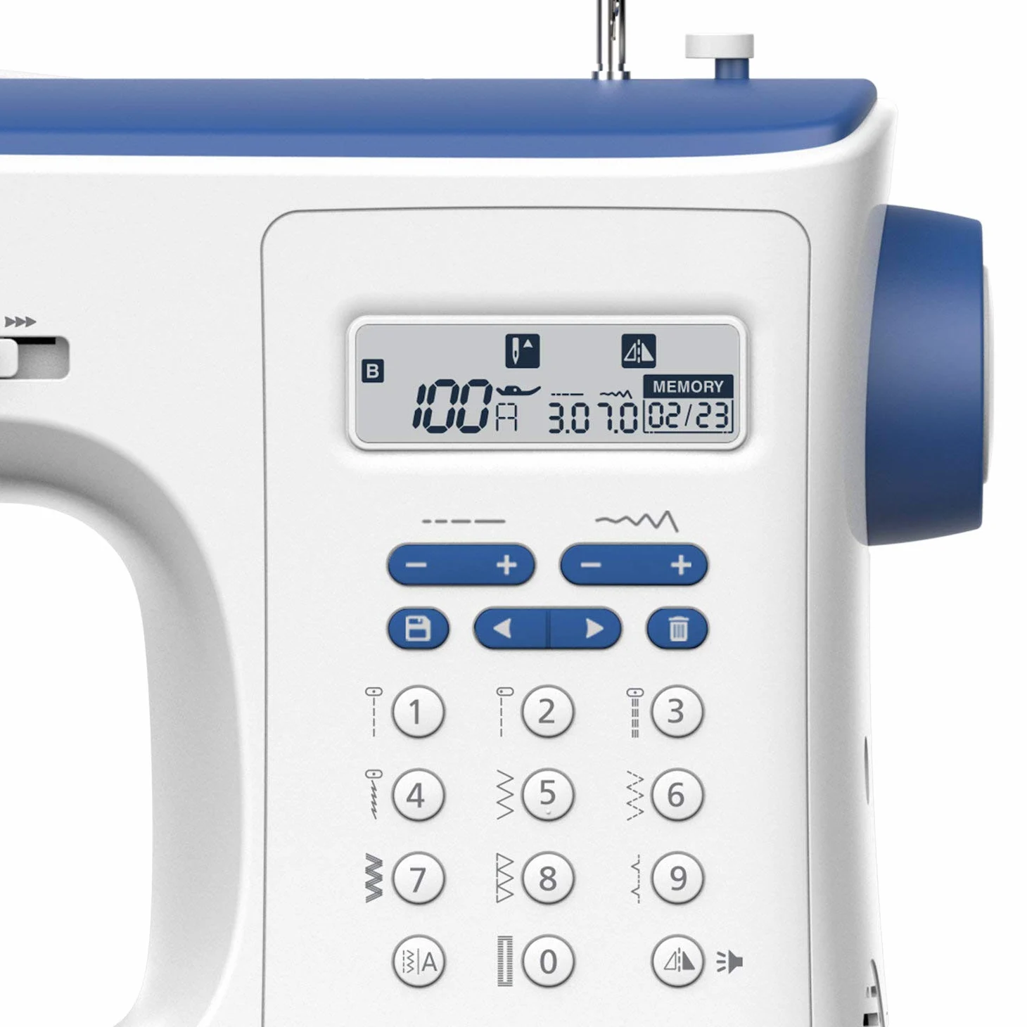 Necchi NC-103D Macchina per Cucire, Interno in pressofusione in Alluminio, scocca in ABS, Blu, Regular
