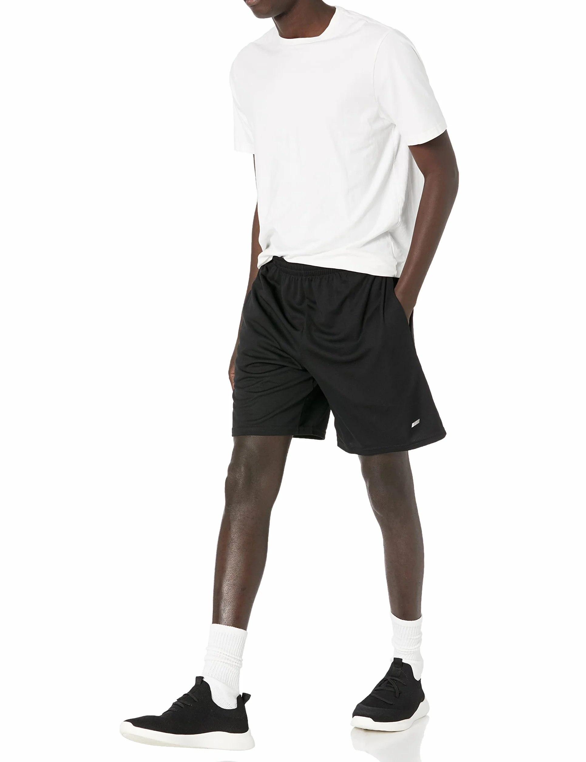 Amazon Essentials Pantaloncini da Allenamento Sportivi Tecnici per Palestra Basket, Vestibilità Ampia Uomo, Pacco da 2