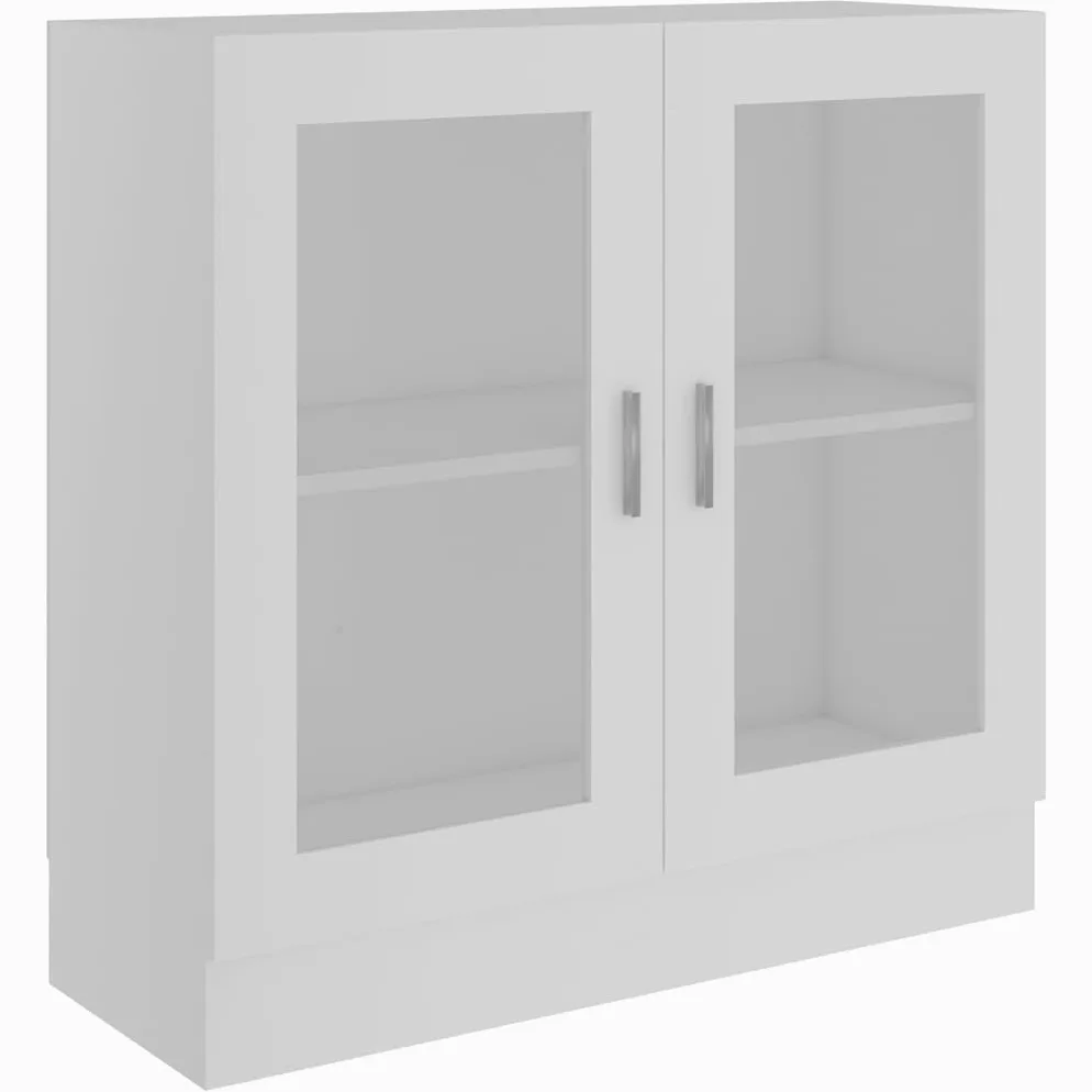 vidaXL Armadietto con Vetrina Bianco 82,5x30,5x80 cm Legno Multistrato