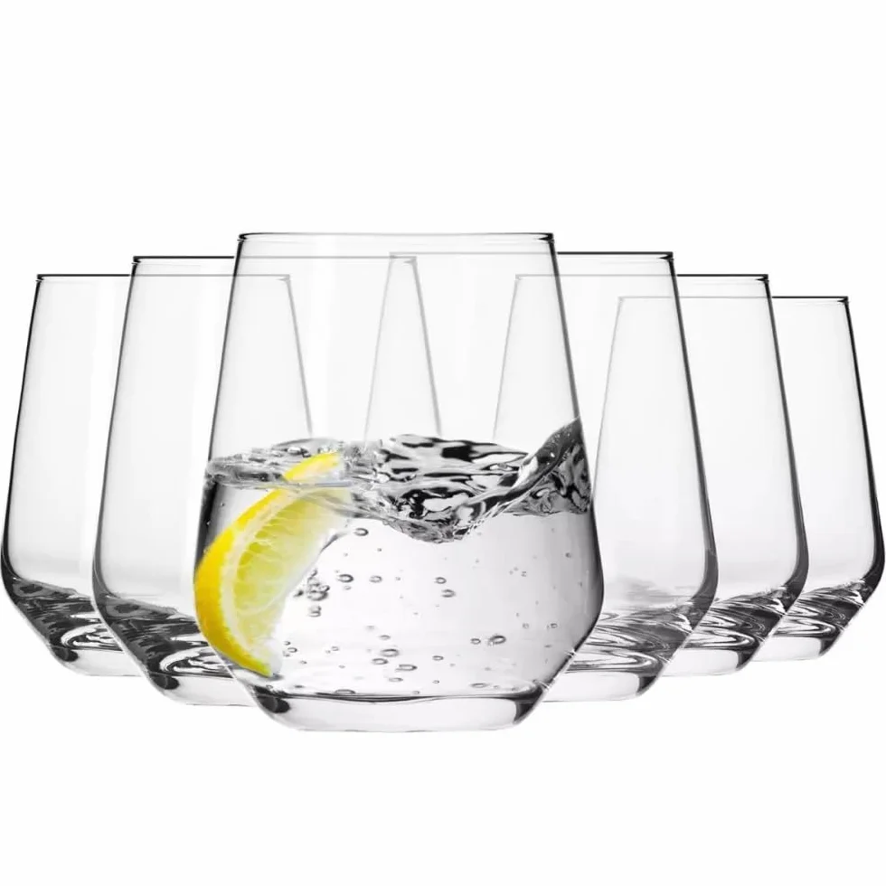 Splendor Krosno Bicchieri Acqua Succo Tumbler Vetro Set 6 400 ML Lavastoviglie