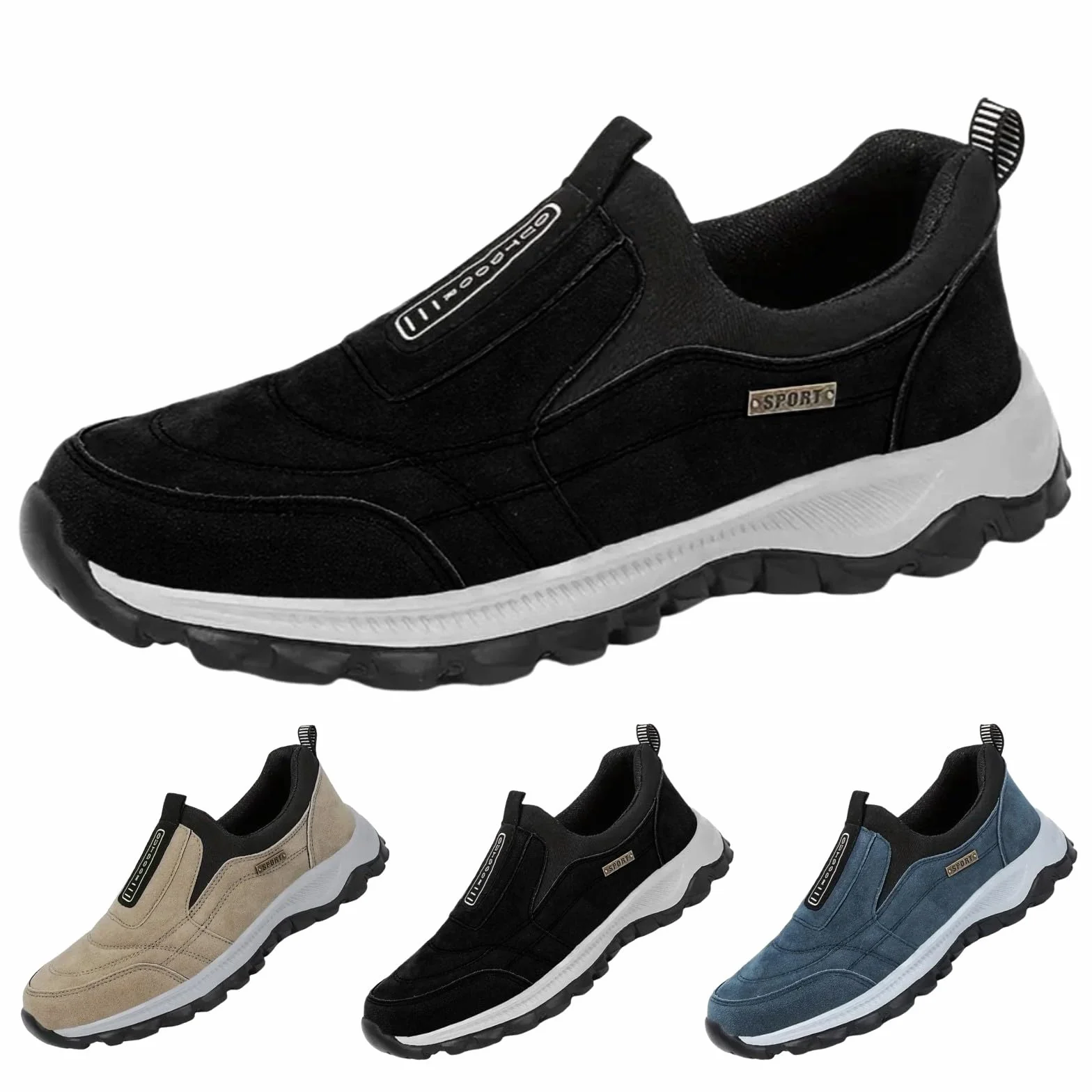 Sneakers Uomo Slip On Scarpe Running Estive Senza Lacci Traspiranti Leggere