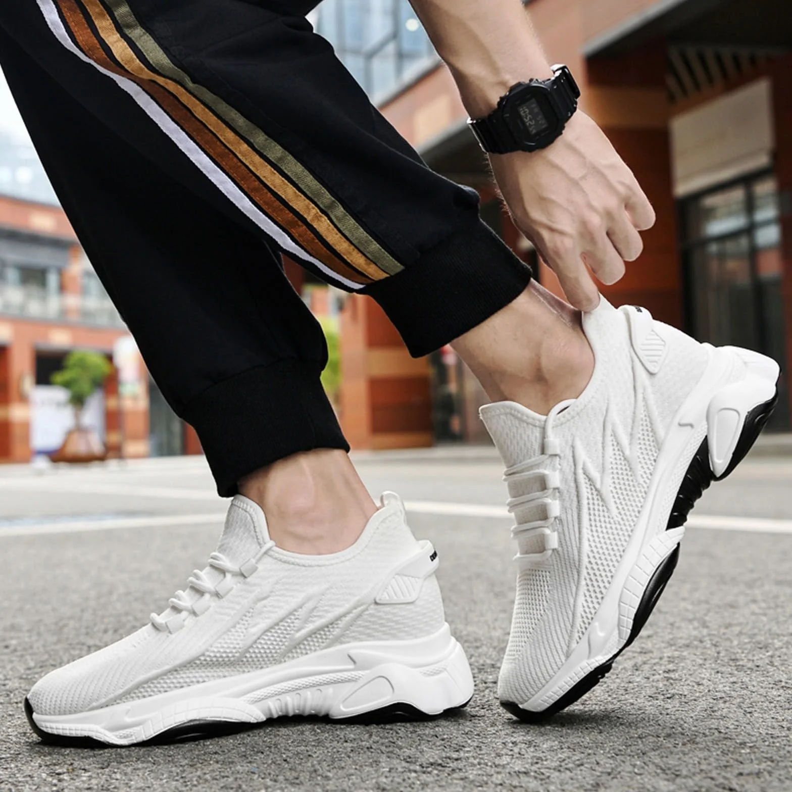 Elevate Shoes - Scarpe da ginnastica da uomo, 6/8/10 cm, invisibili, leggere, traspiranti, in rete, con rialzo, elevatore, scarpe da ginnastica casual, traspiranti, per il tempo libero, 37-43