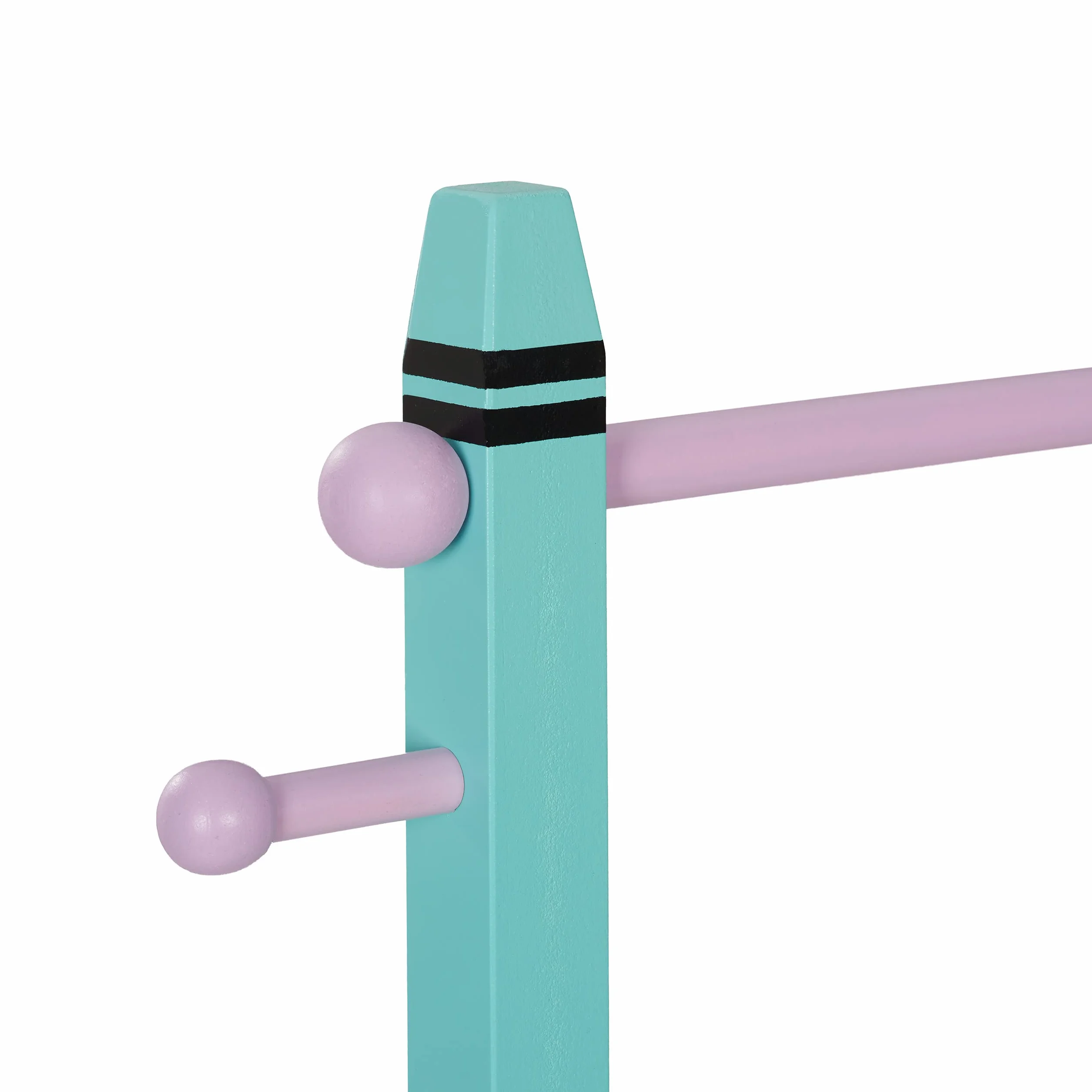Relaxdays Stand Appendiabiti per Bambini, Scomparto Doppio, Guardaroba a Giorno, HxLxP: 100,5x71x30 cm, Colori Pastello