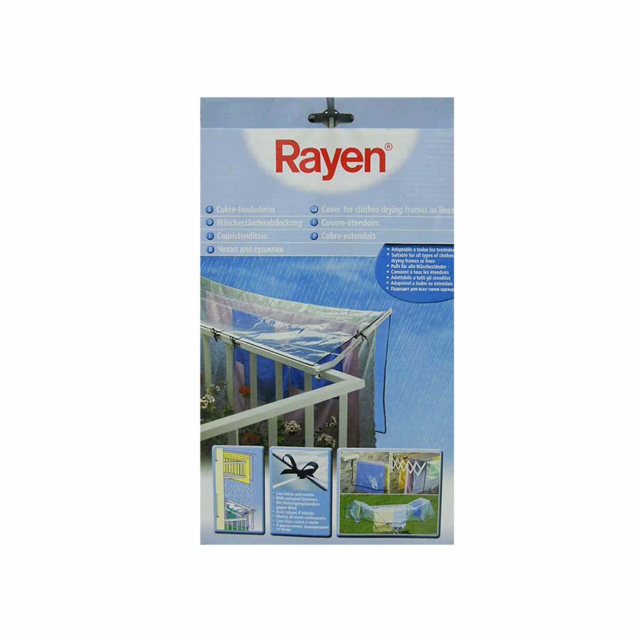 Rayen - Copritendibiancheria, Protezione Antipioggia e Antipolvere, Universale, Profumo di Limone, Materiale Resistente, Misure: 135x260 cm