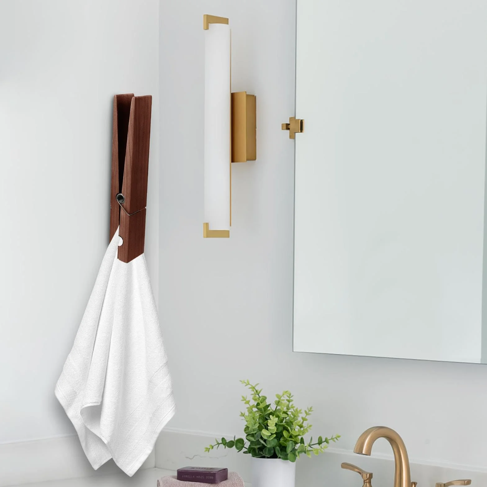 Kitchen Towel Clips, Spring Towel Holder for Bathroom Laundry Room Storage