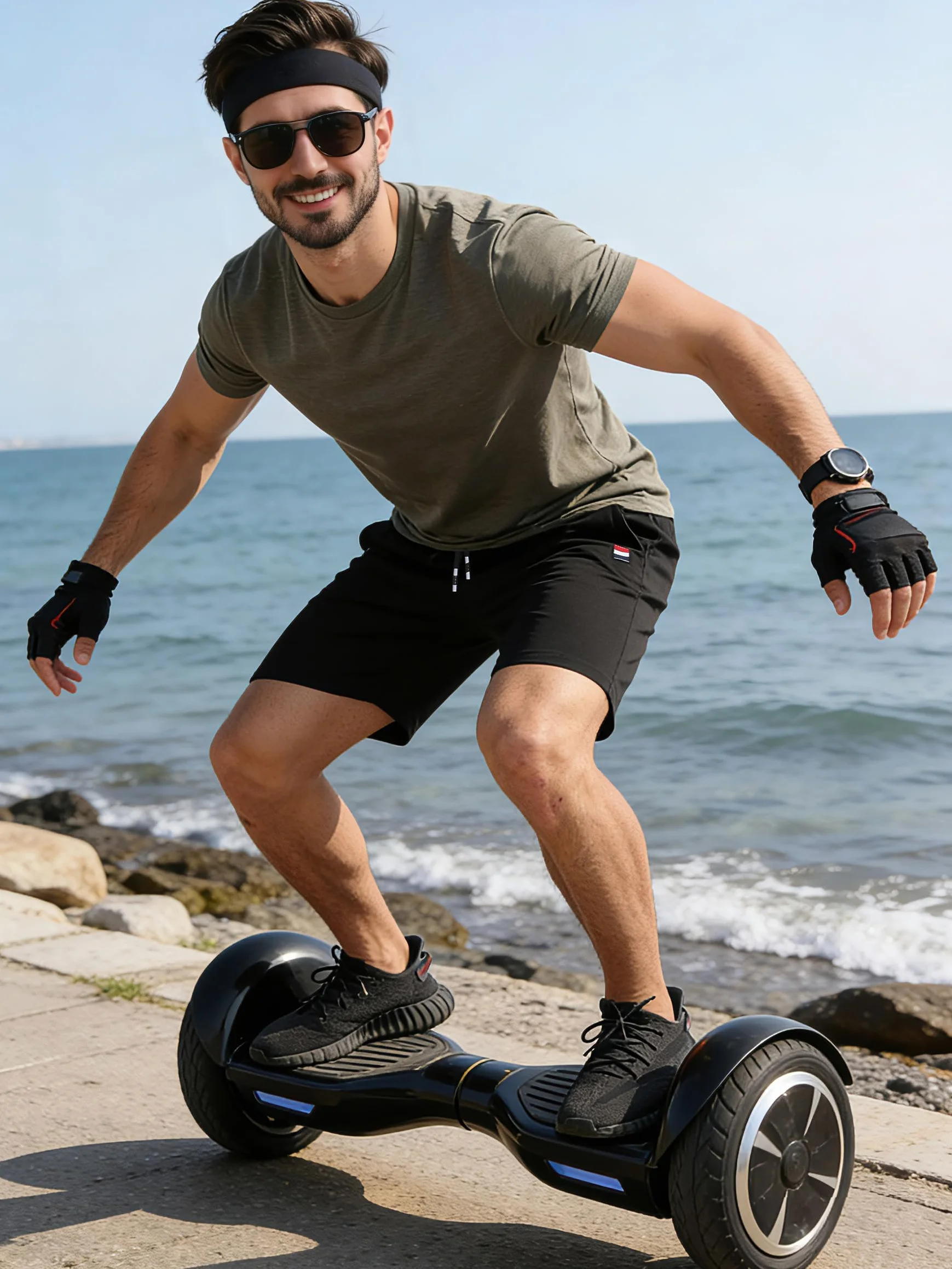 ZOXOZ Pantaloncini Uomo Sportivi Running Palestra con Zip Tasca