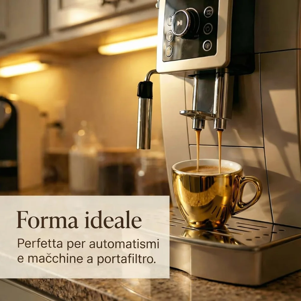 Tazzine da Caffè Espresso 60 ml in Porcellana Oro e Bianco Set da 6