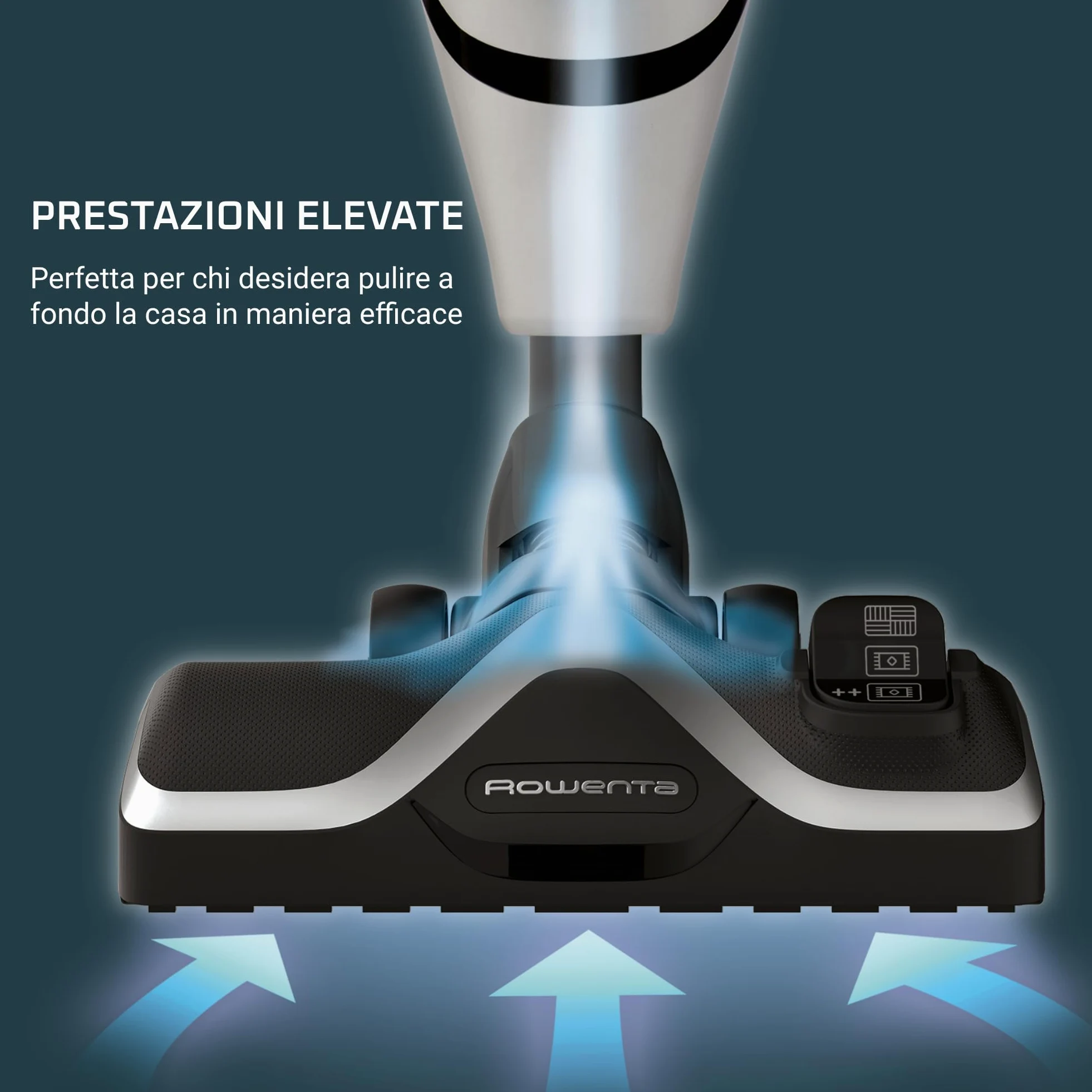 Rowenta Powerline Extreme, Scopa Elettrica con Sacco e con Filo, Capacità 2.2 l, Potenza 750 W, Rumorosità 77 dB, Bianco, RH8037