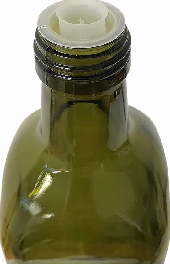Bottiglia per Olio Verde in Vetro, 1000 ml, Set di 10 Bottiglie con 10 Tappi, Riutilizzabile