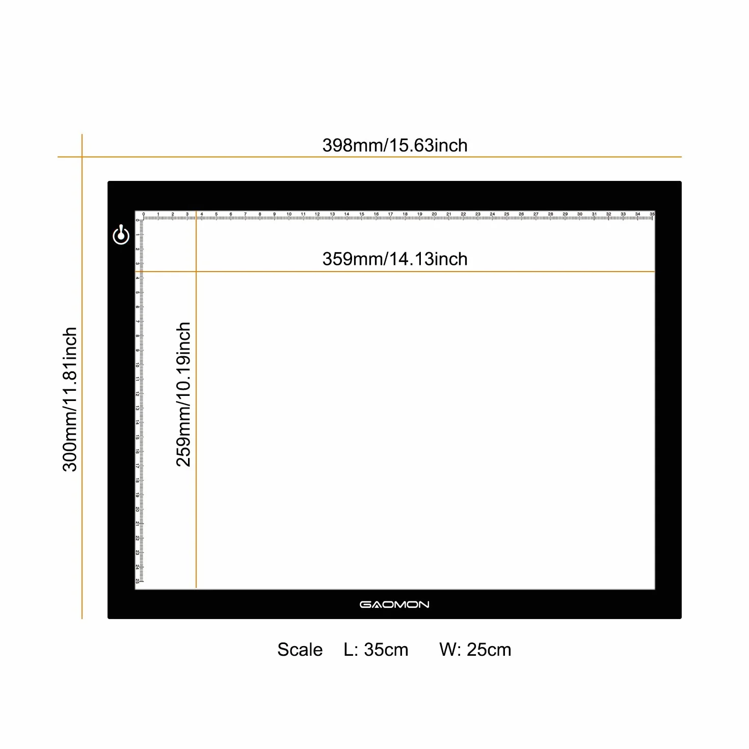 GAOMON GB4 LED Tavoletta Luminosa per Sketch e Copia