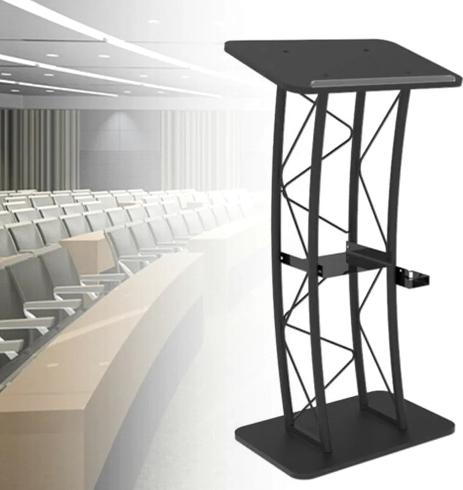Leggio professionale da pavimento con portabicchieri per conferenze, auditorium, presentazioni scolastiche