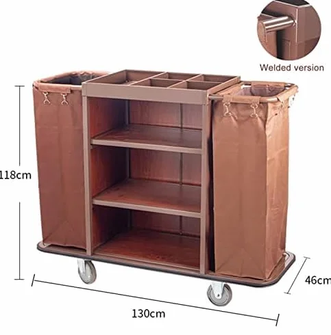 Carrello di Servizio Carrello Portaoggetti per Hotel Carrello per Biancheria Cesto per Biancheria Resistente su Ruote Carrello per Lavanderia Commerciale Carrelli per La Pulizia con Ruote, Salvasp