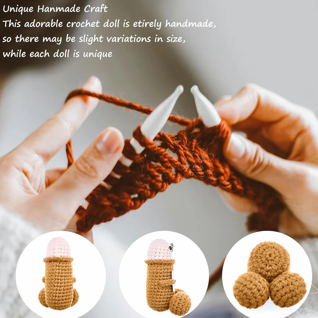 Positive Anatre Idea Regalo Compleanno- Creative Knitted Positive Anatre Doll- Gadget Scrivania Carino Portafortuna, Regali Originali per Laurea Collega Sorella Amica Ufficio