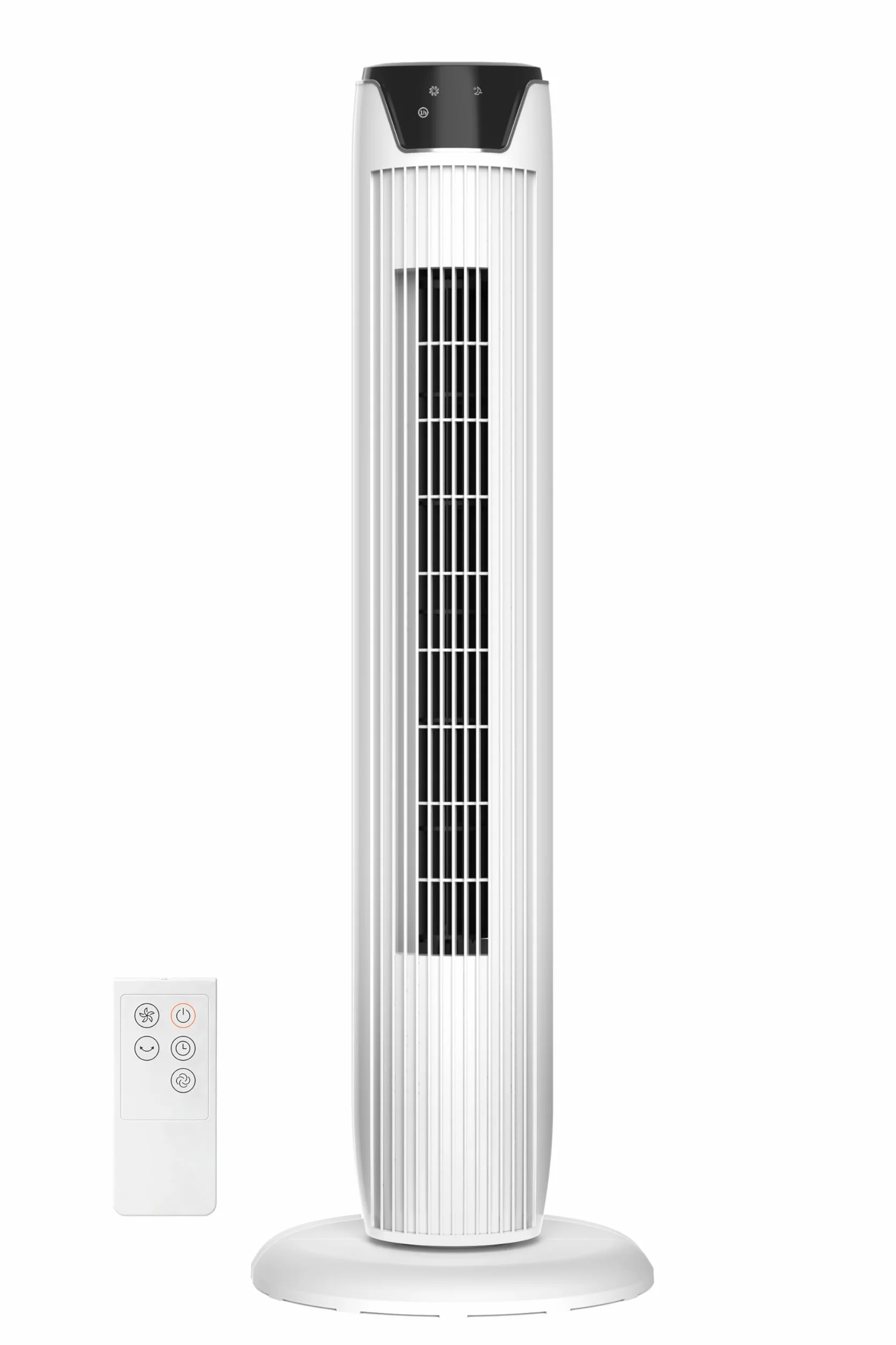 Midea Ventilatore Torre con Telecomando FZ10-17JRSE(WH) Flusso d’Aria 7 m/s, Oscillazione 90°, 3 Velocità e 3 Modalità, Timer 7h, Motore 45W, Silenzioso