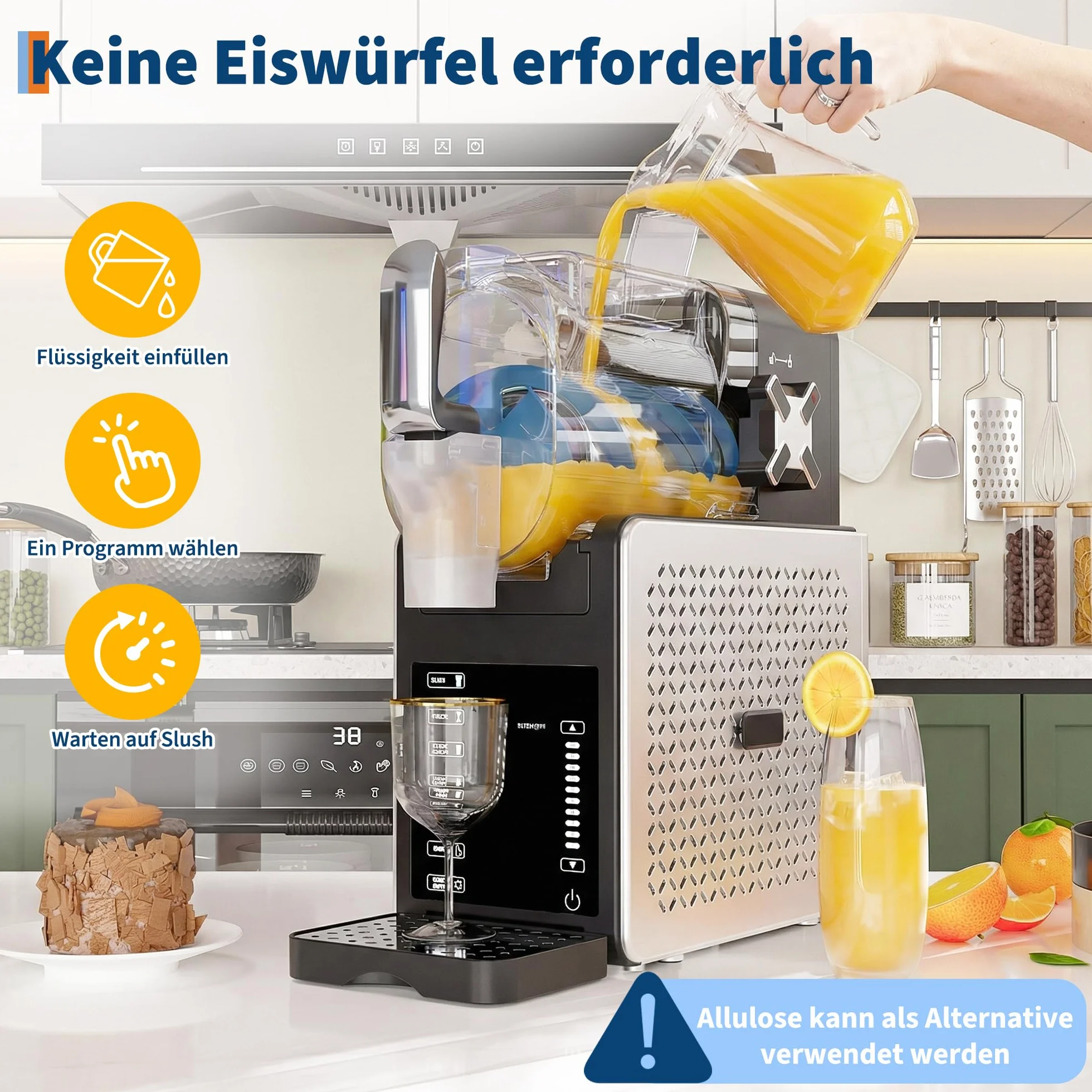 Macchina per Granita 1,9L RapidChill 5 Programmi Autopulizia Slushie Frappé Milkshake