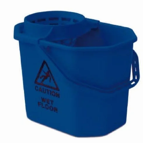 Secchio + Strizzatore Mop, Plastica, Blu