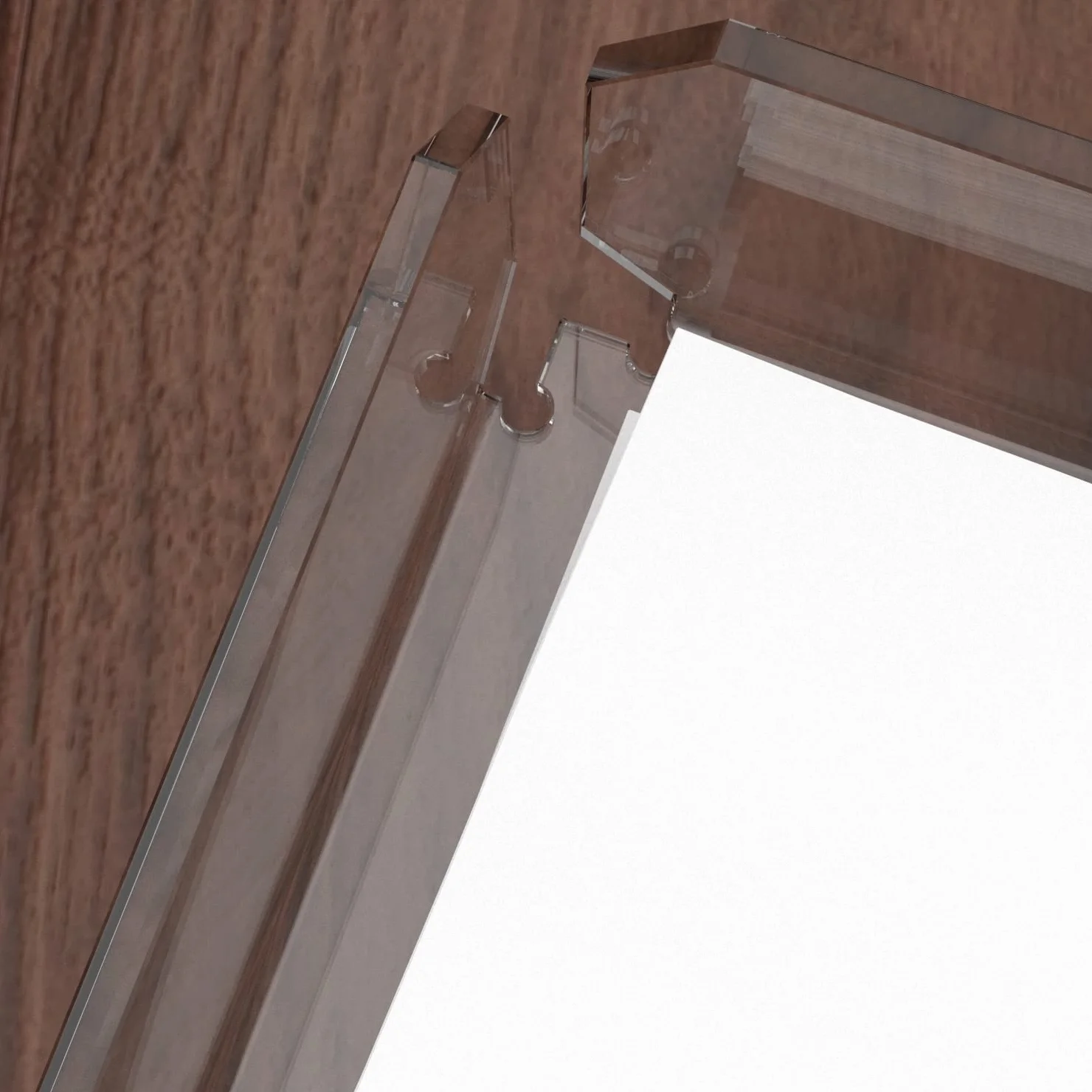 Portatovaglioli in vetro acrilico trasparente 20,5x20,5x5,8 cm Design Moderno Made in Italy