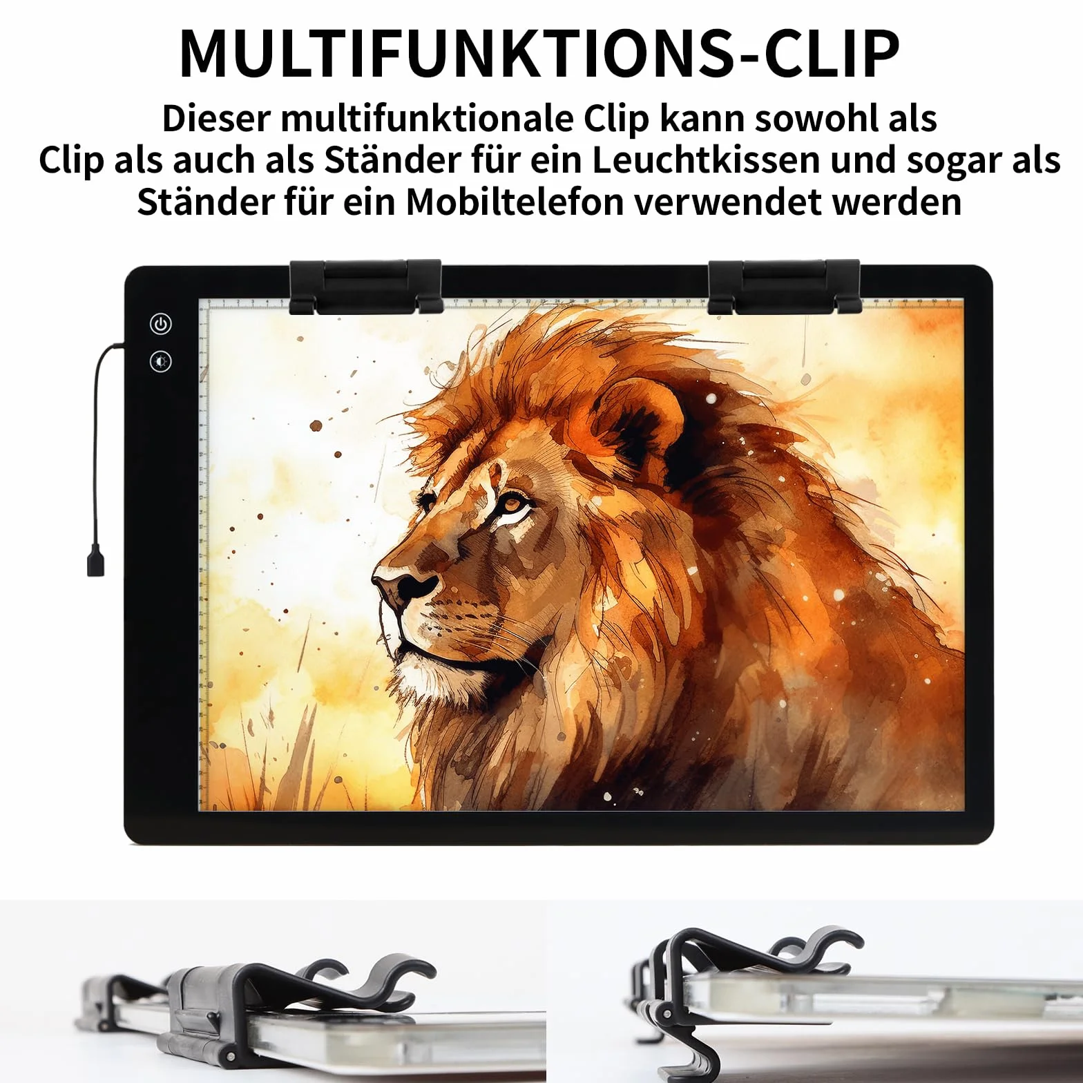 TOHETO A2 Ricaricabile Lavagna Luminosa per Disegnare 5200mAh LED Tracing Light Pad