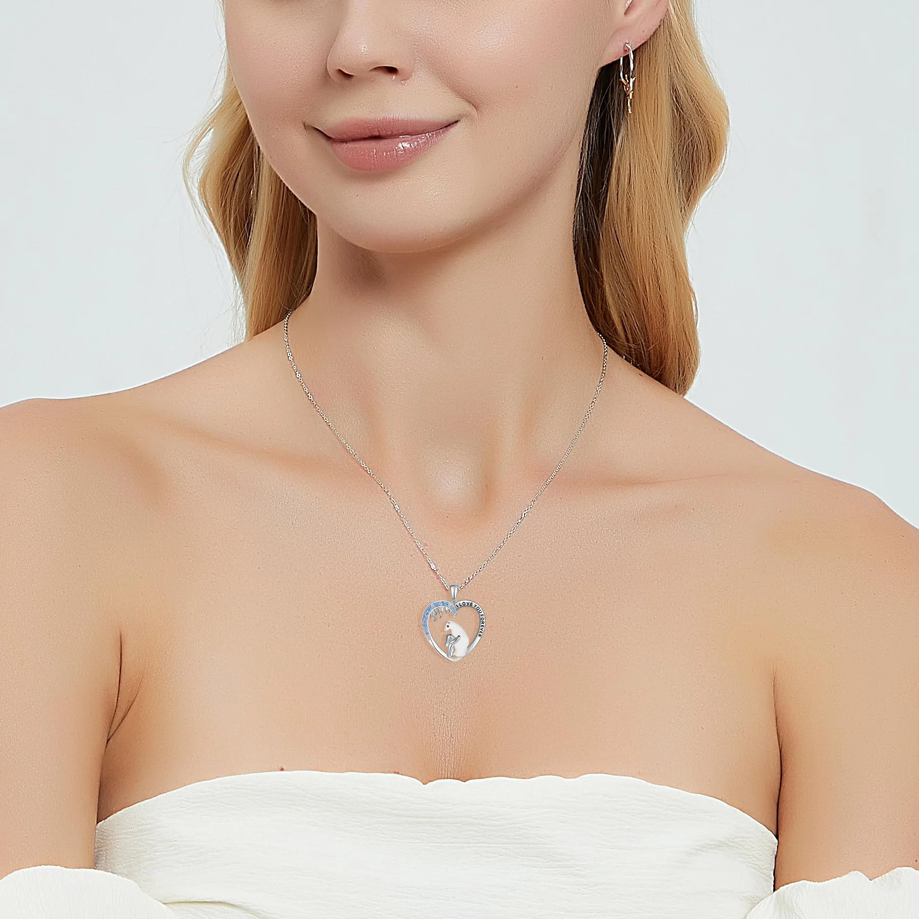 Collana Argento Sterling 925 Ciondolo Animale Carino Regali Per Donne
