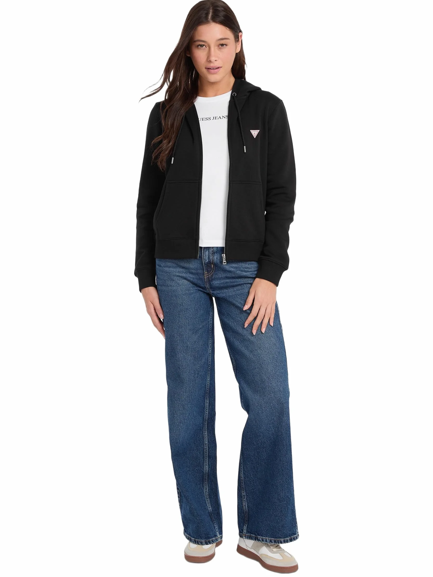 Guess Gj Zip Hood Reg Mini Tri Sweat Sweatshirt Donna (Pacco da 1)