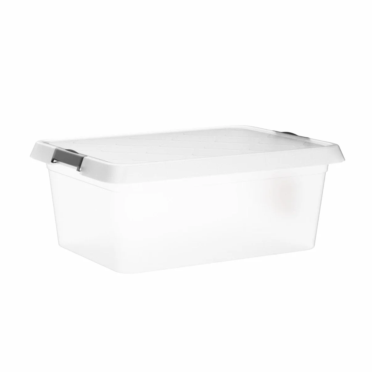 ATHLON TOOLS 4x 12,5L Scatole Plastica Trasparente con Coperchio Contenitori Impilabili per Alimenti