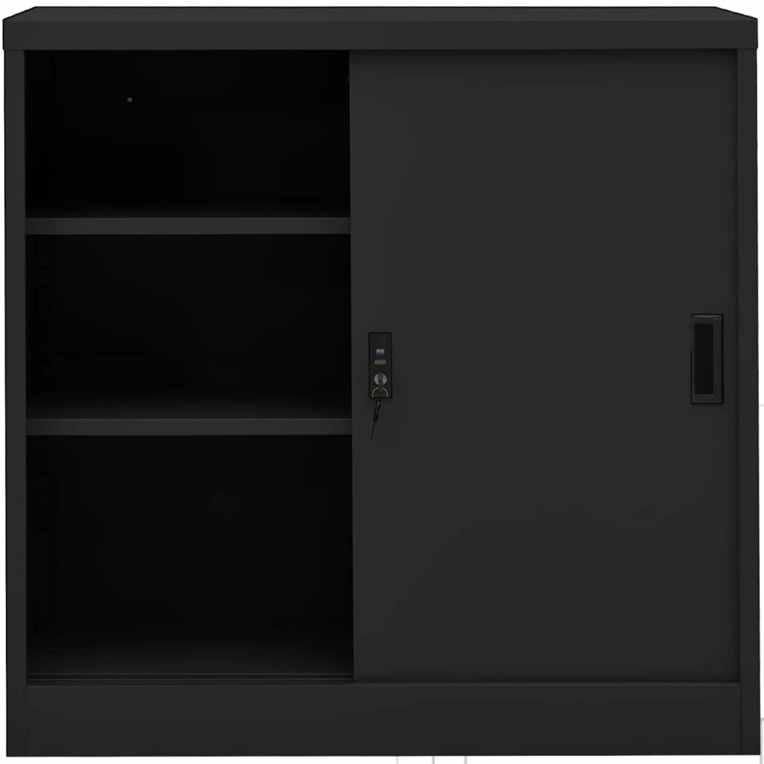 Armadio Ufficio Anta Scorrevole Antracite 90x40x90cm Acciaio,Armadio Ufficio,Armadi Archivio,Armadio per Ufficio,Mobile Ufficio-335953