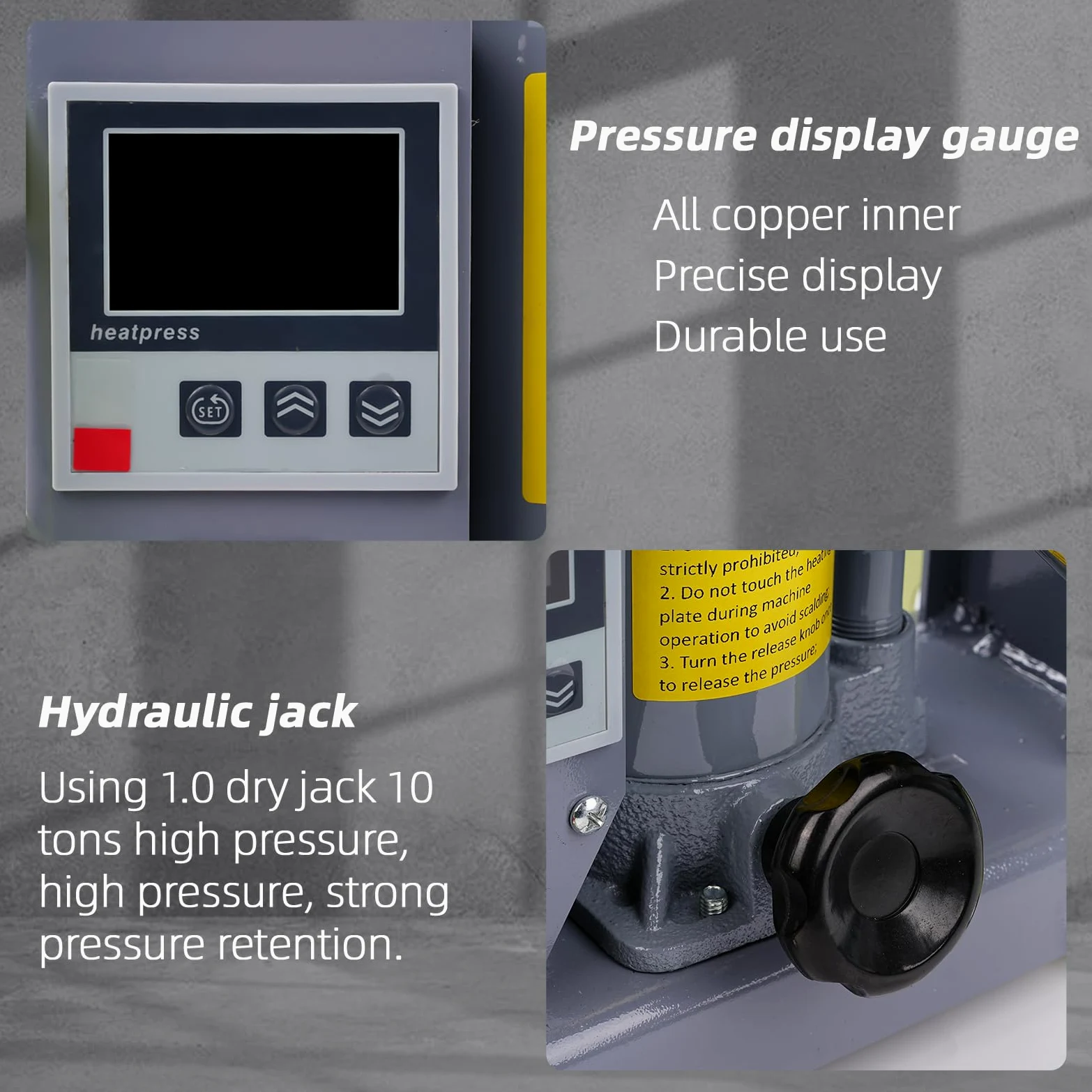 5 tonnellate di pressa a caldo idraulica manuale 600 W | doppia piastra di riscaldamento Macchina di estrazione di uvina ad alta efficienza per l'estrazione della resina per l'estrazione