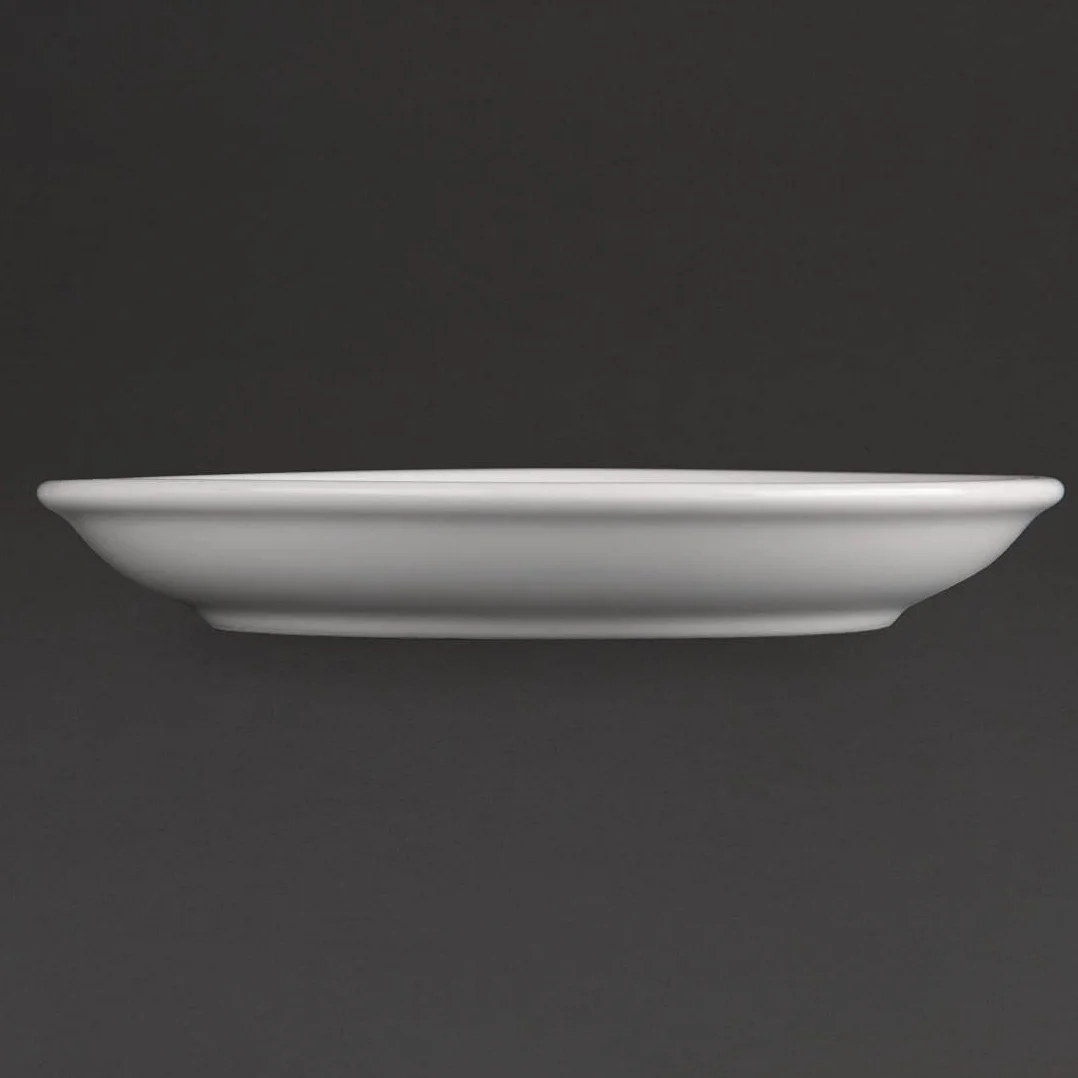 Olympia Athena CC202 - Piattini da 145 mm, in porcellana bianca, adatti per tazze CC201, GG870 e CC200, resistenti alle scheggiature, adatti per microonde e lavastoviglie, confezione da 24