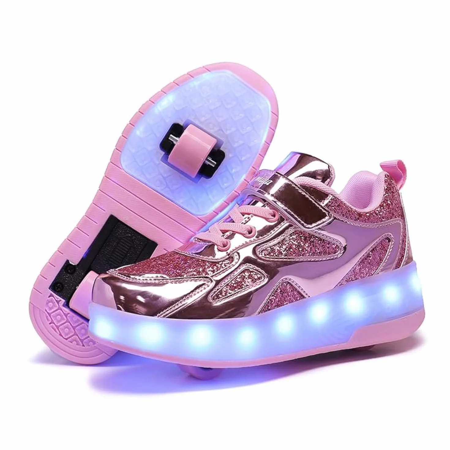 Scarpe Ragazza da Ragazzo con Ruote Luci 2 in 1 per Bambini Sneakers