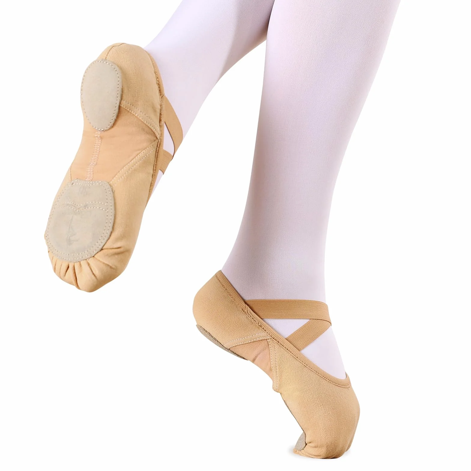 Bezioner Scarpe Danza Bambina Altamente Elastiche Scarpette Danza Classica Scarpe da Ballo Donna Suola Spezzata per Ragazze e Adulti