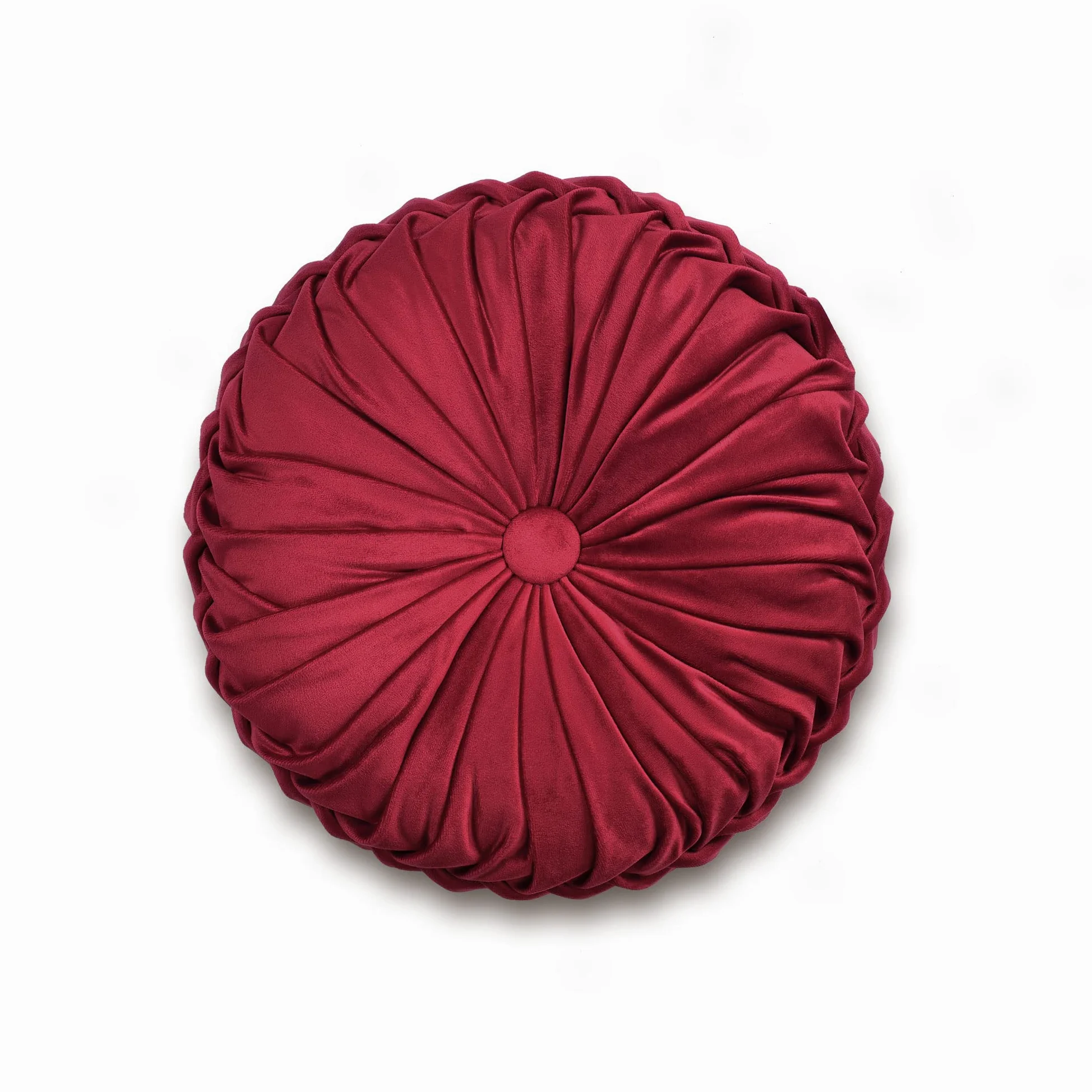 Lush Decor Cuscino decorativo rotondo, 38,1 cm, rosso