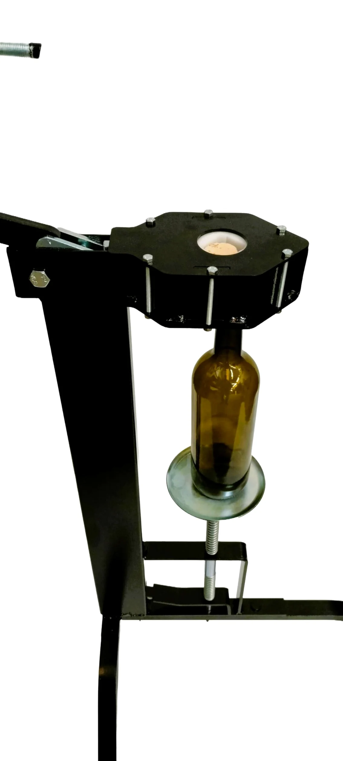 Tappatrice a Colonna Professionale 2-in-1 per Tappi a Fungo e Raso - Tappabottiglie Manuale Regolabile in Ferro per Bottiglie di Vino e Spumante
